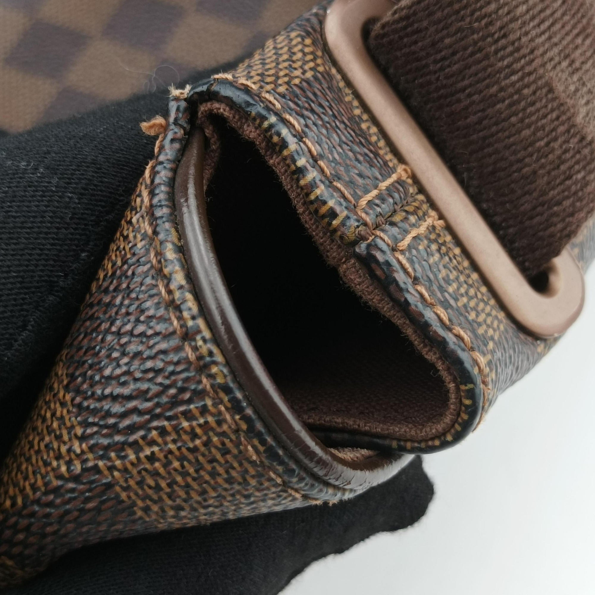 Pre-owned Louis Vuitton BROOKLYN MM EBENE Damier Canvas N51211 shoulderbag | stylenewstar