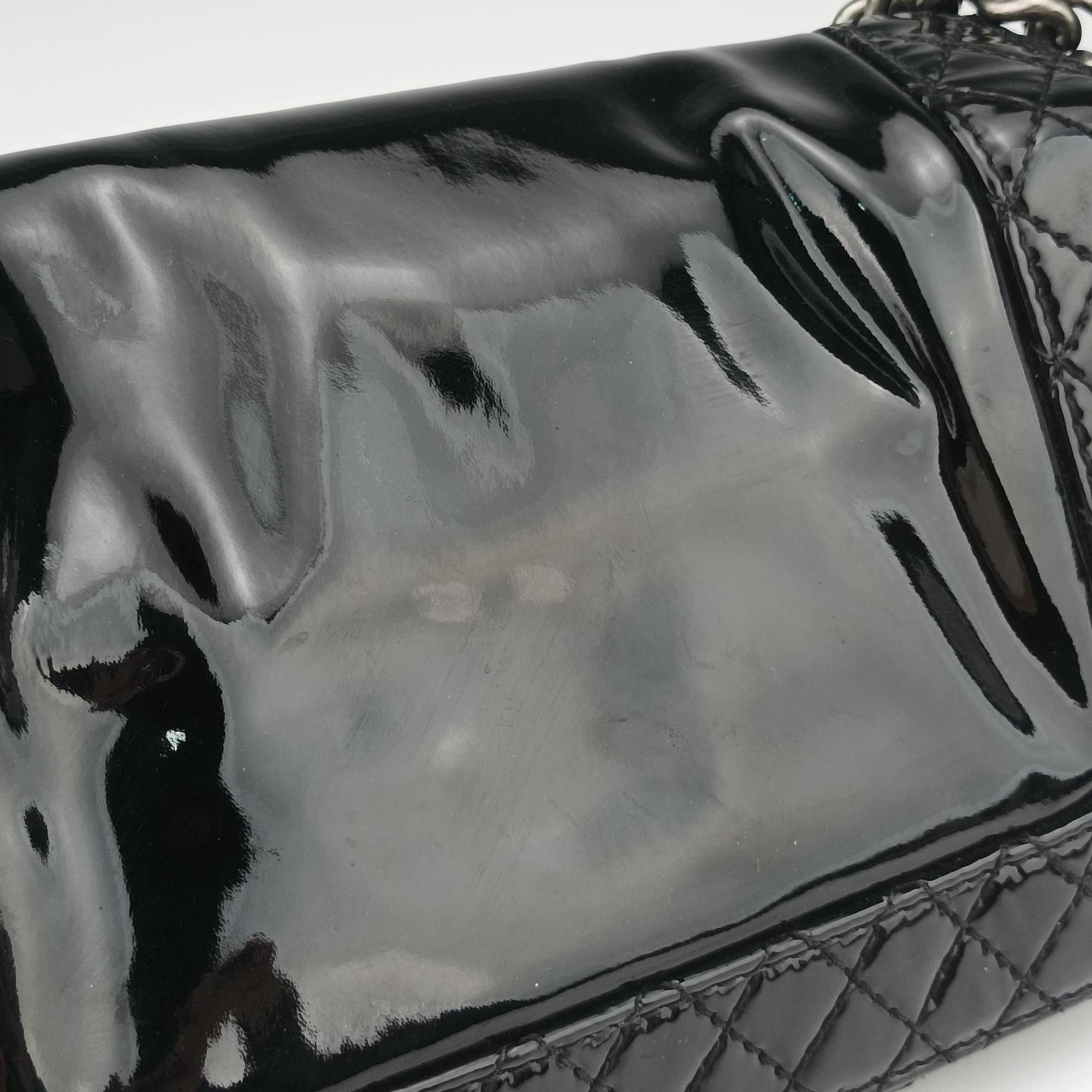 Pre-owned Chanel BOY CHANEL Black Patent leather A67946 shoulderbag | stylenewstar
