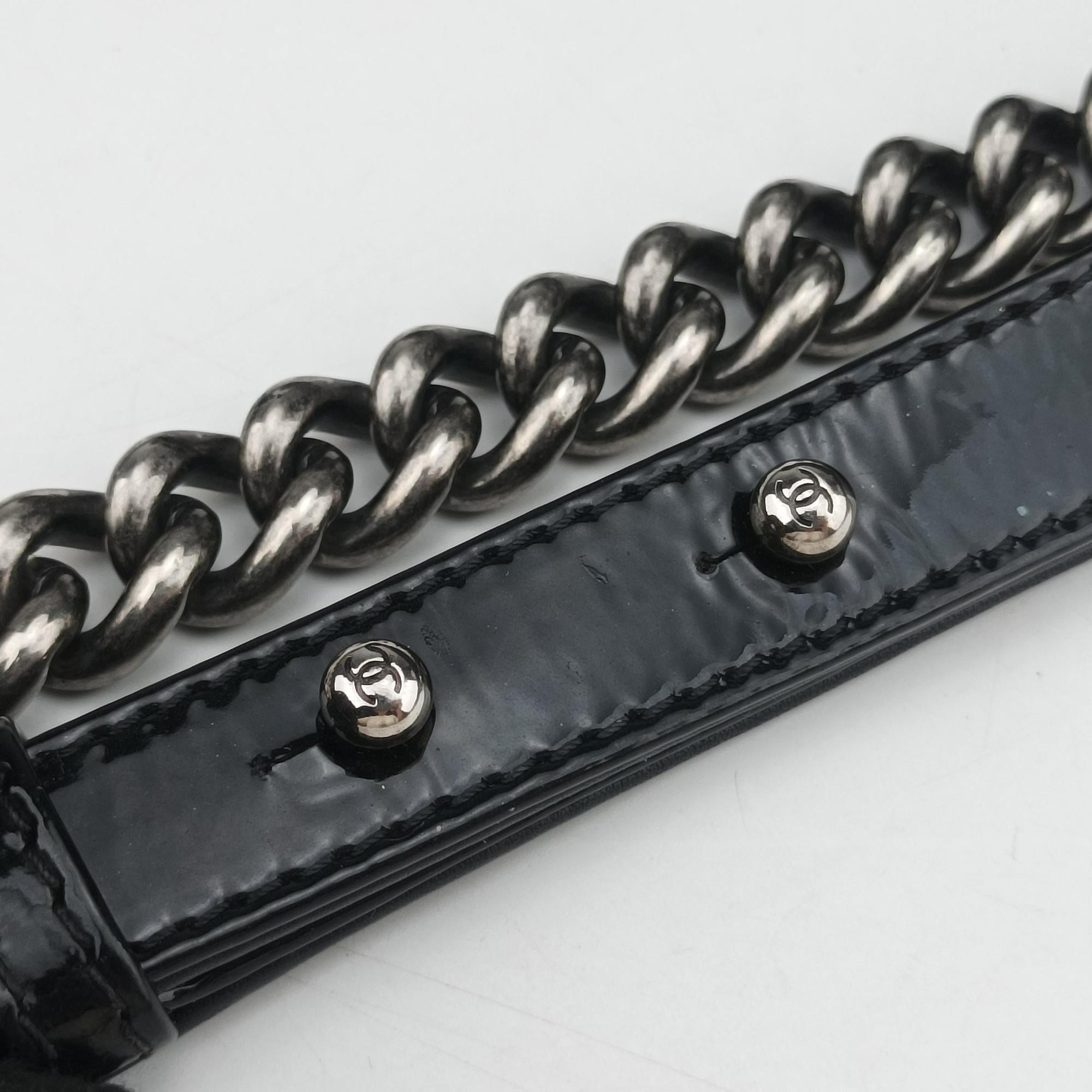Pre-owned Chanel BOY CHANEL Black Patent leather A67946 shoulderbag | stylenewstar
