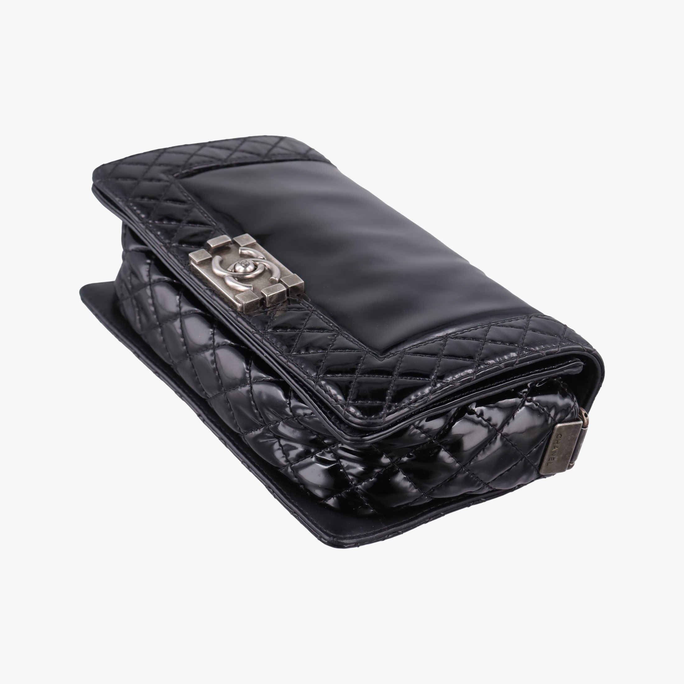 Pre-owned Chanel BOY CHANEL Black Patent leather A67946 shoulderbag | stylenewstar
