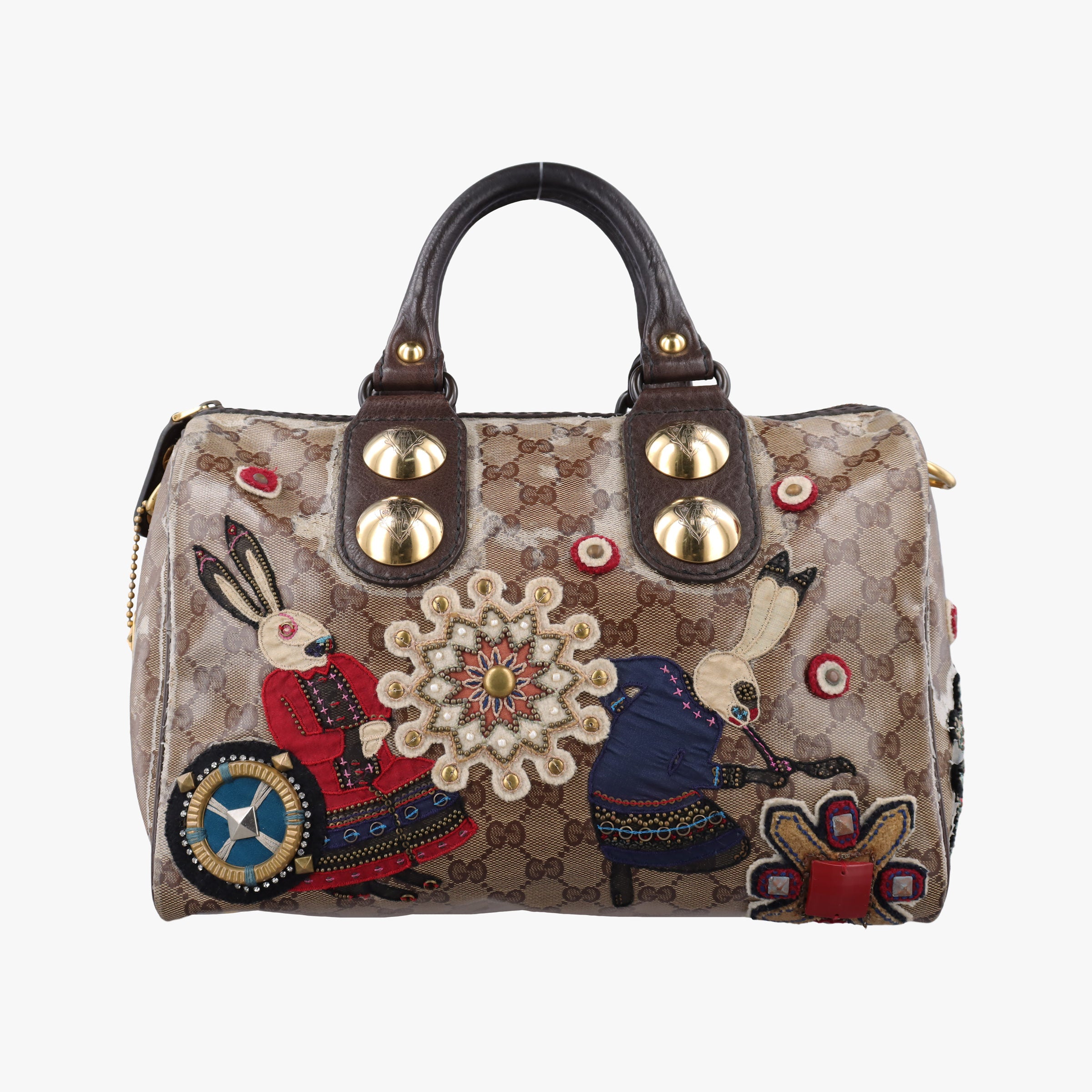 Pre-owned Gucci Babushka Multicolour PVC coated canvas 207775 handbag | stylenewstar