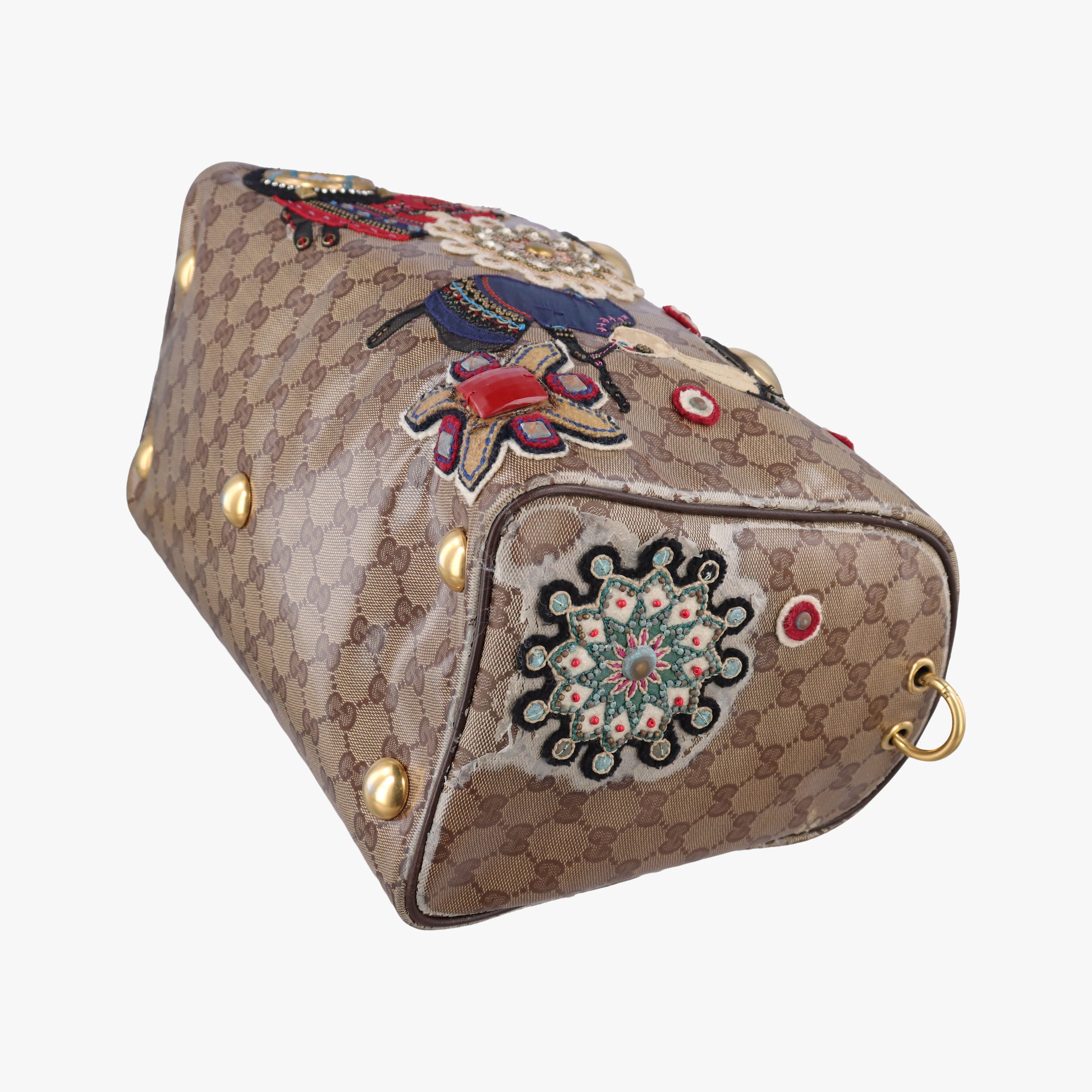 Pre-owned Gucci Babushka Multicolour PVC coated canvas 207775 handbag | stylenewstar
