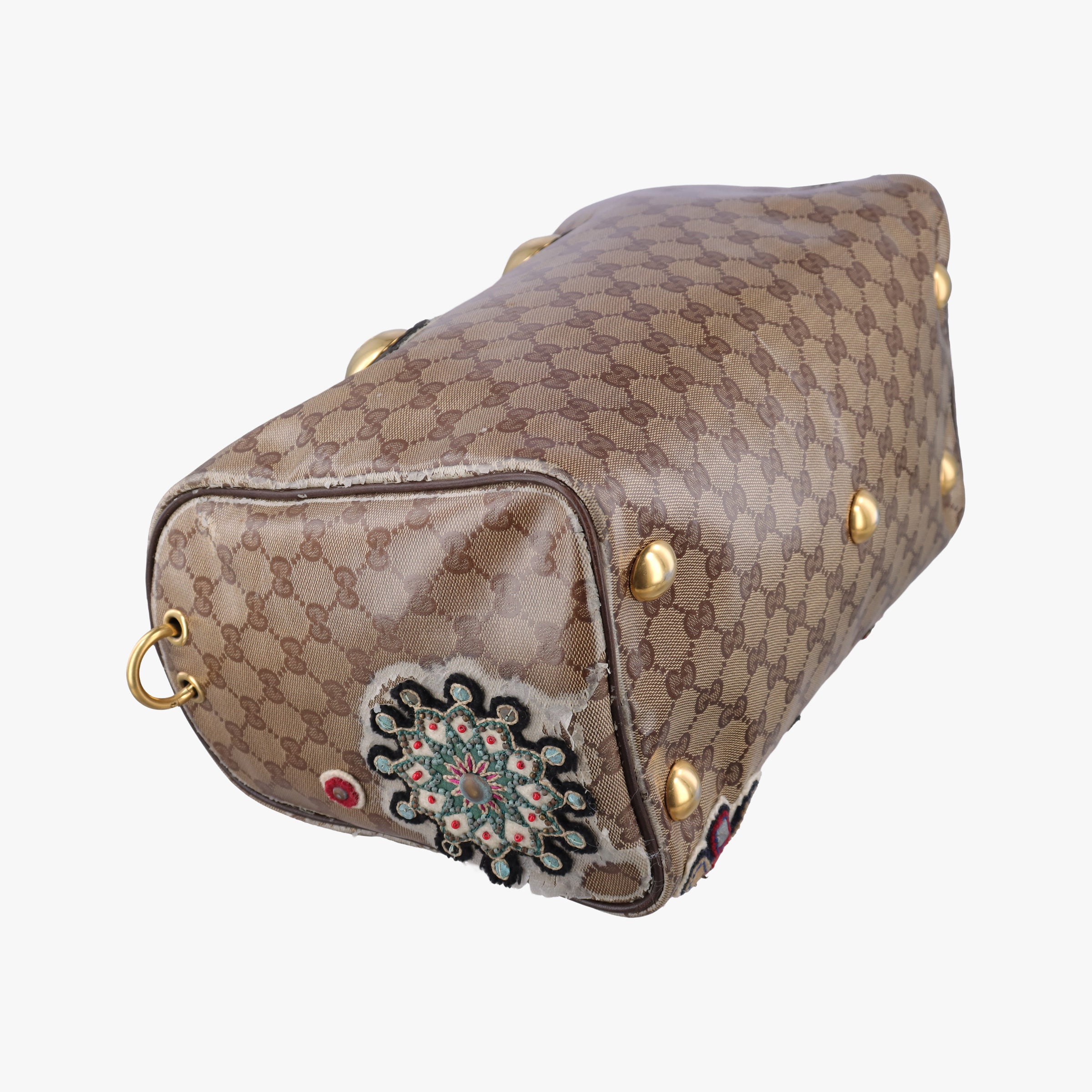 Pre-owned Gucci Babushka Multicolour PVC coated canvas 207775 handbag | stylenewstar