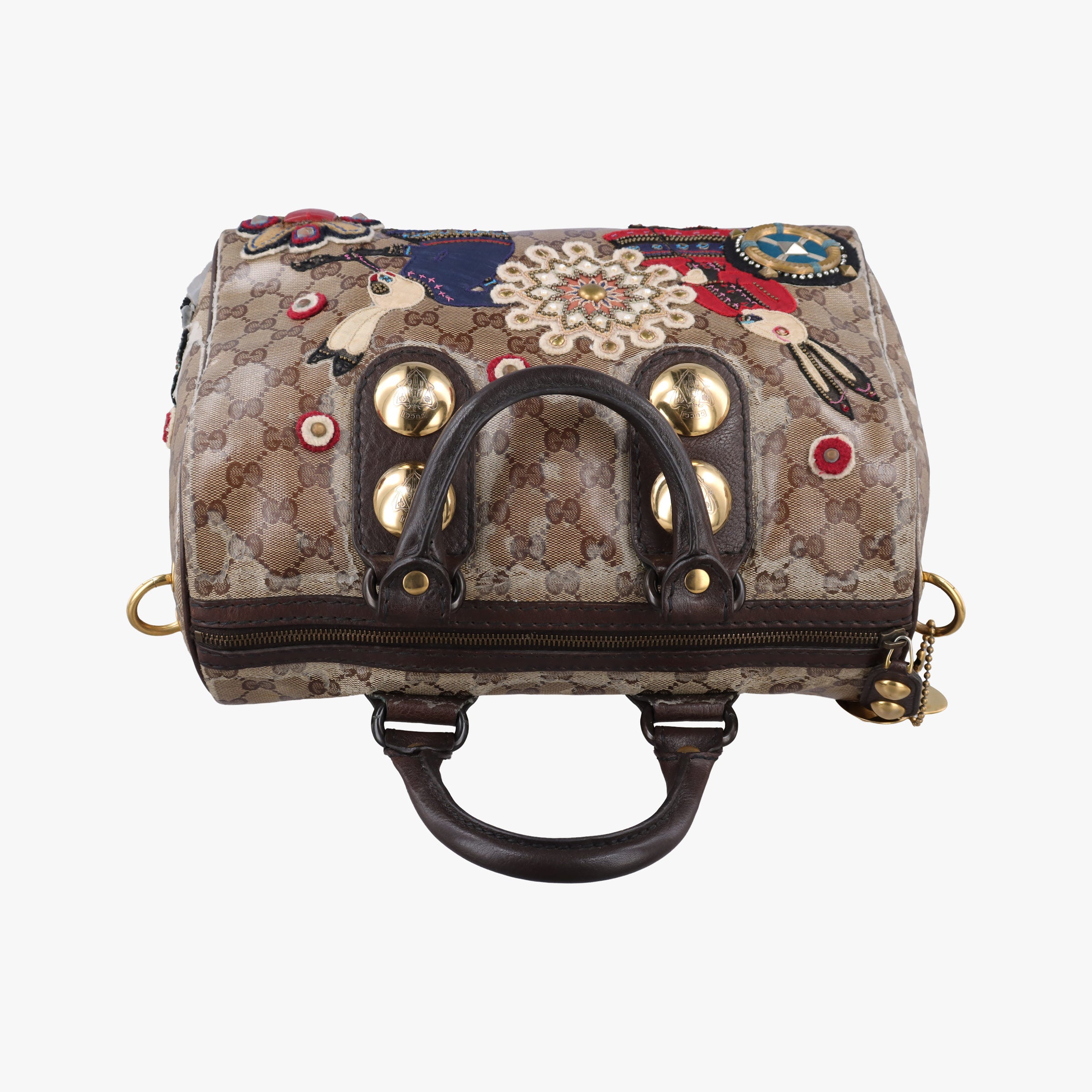 Pre-owned Gucci Babushka Multicolour PVC coated canvas 207775 handbag | stylenewstar