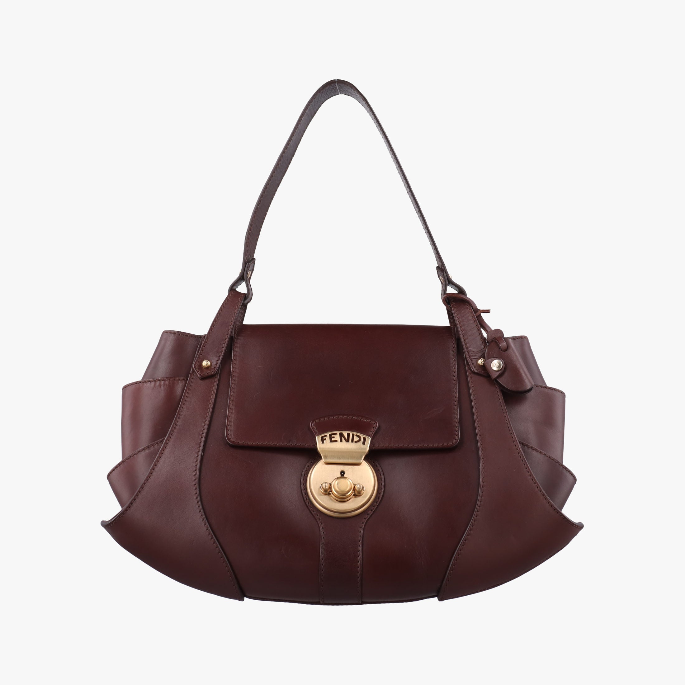Pre-owned Fendi Borsa Brown Leather 8BR423 shoulderbag | stylenewstar