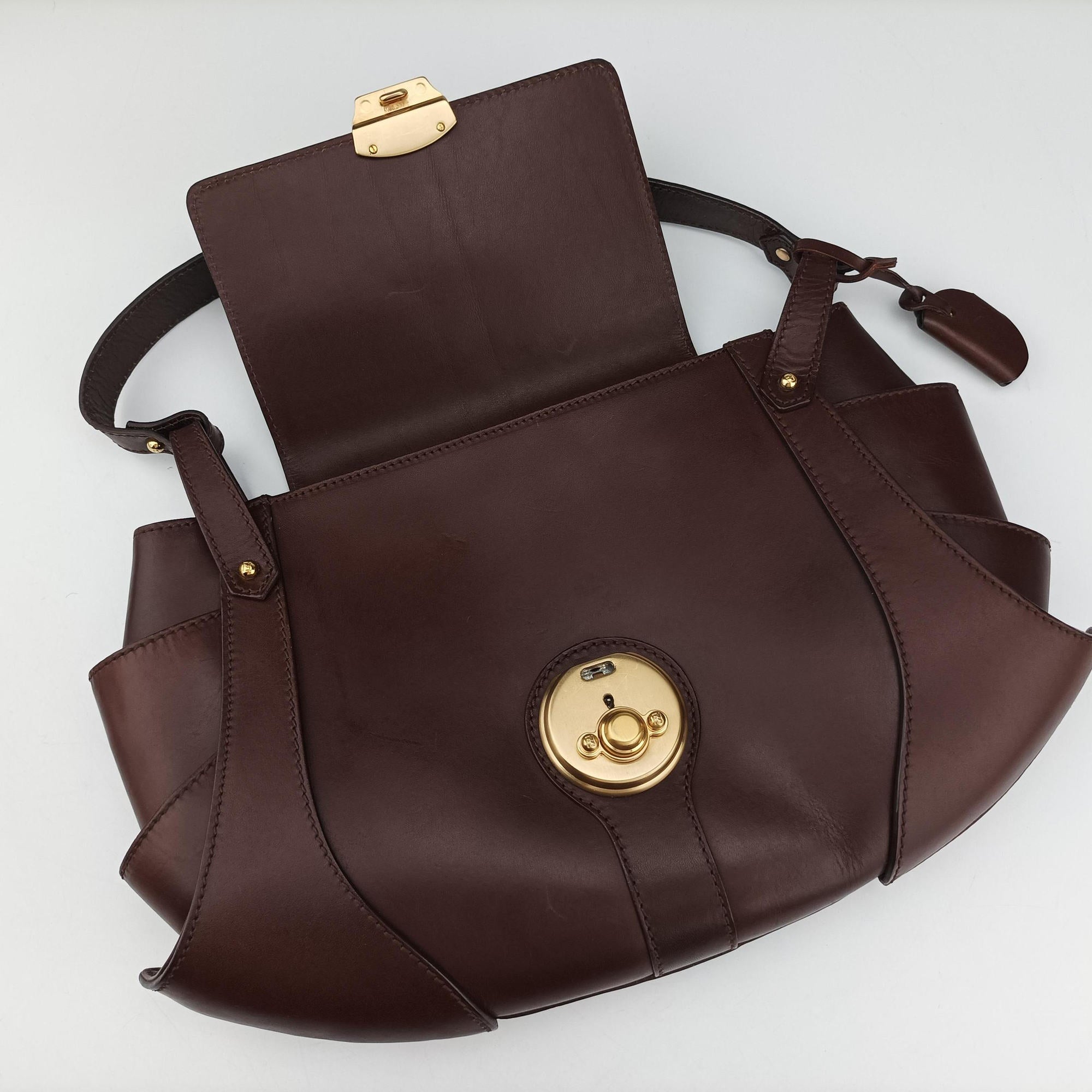 Pre-owned Fendi Borsa Brown Leather 8BR423 shoulderbag | stylenewstar