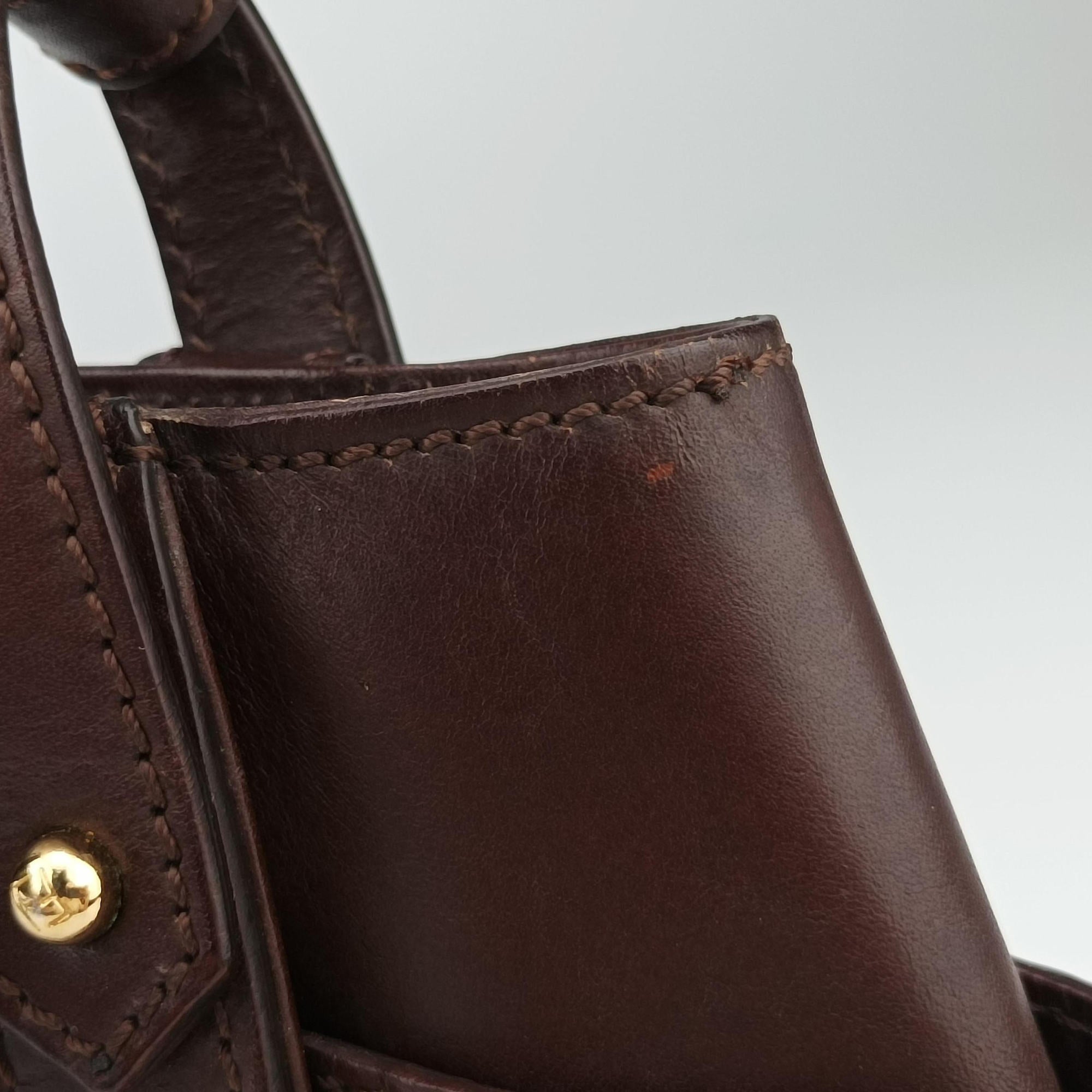 Pre-owned Fendi Borsa Brown Leather 8BR423 shoulderbag | stylenewstar