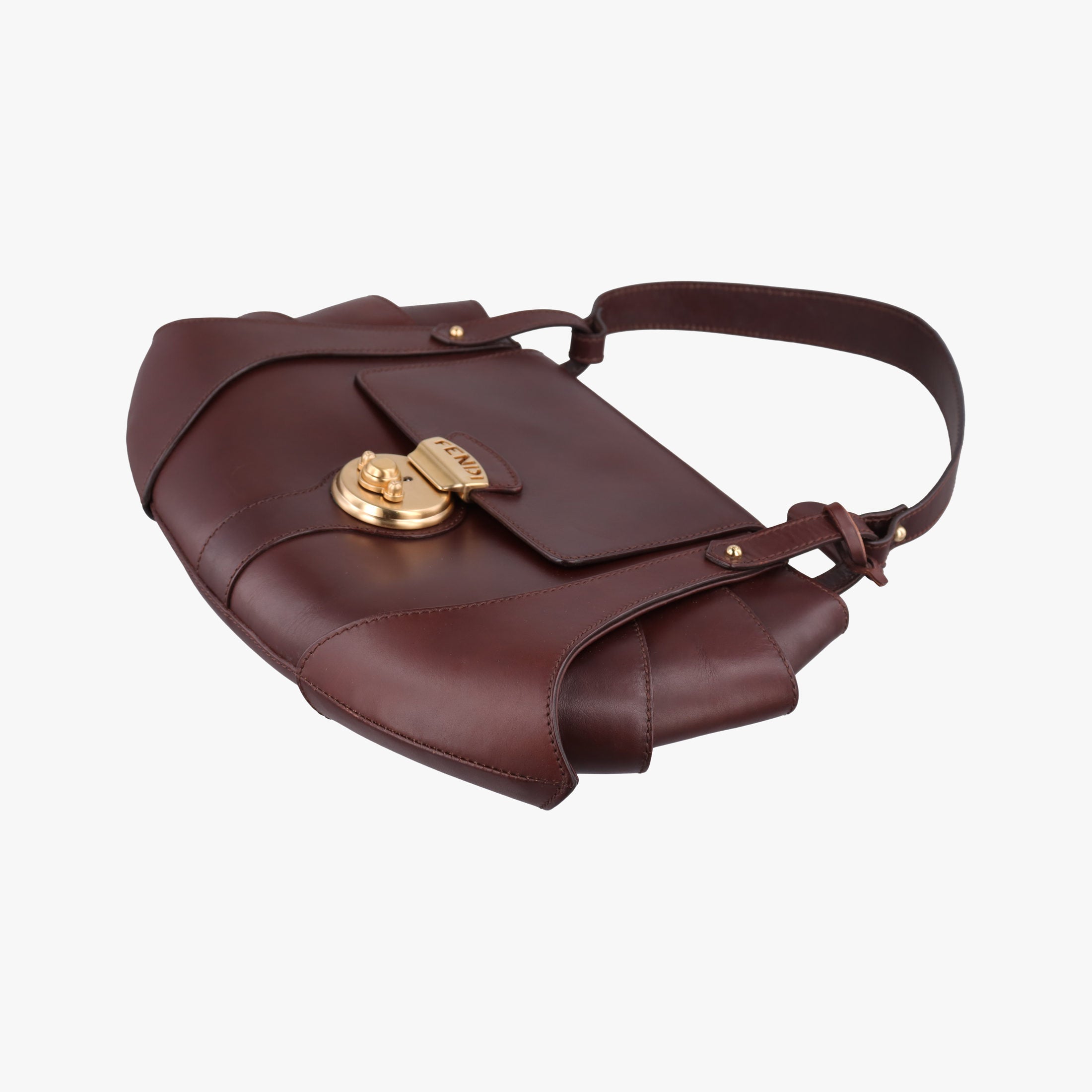 Pre-owned Fendi Borsa Brown Leather 8BR423 shoulderbag | stylenewstar