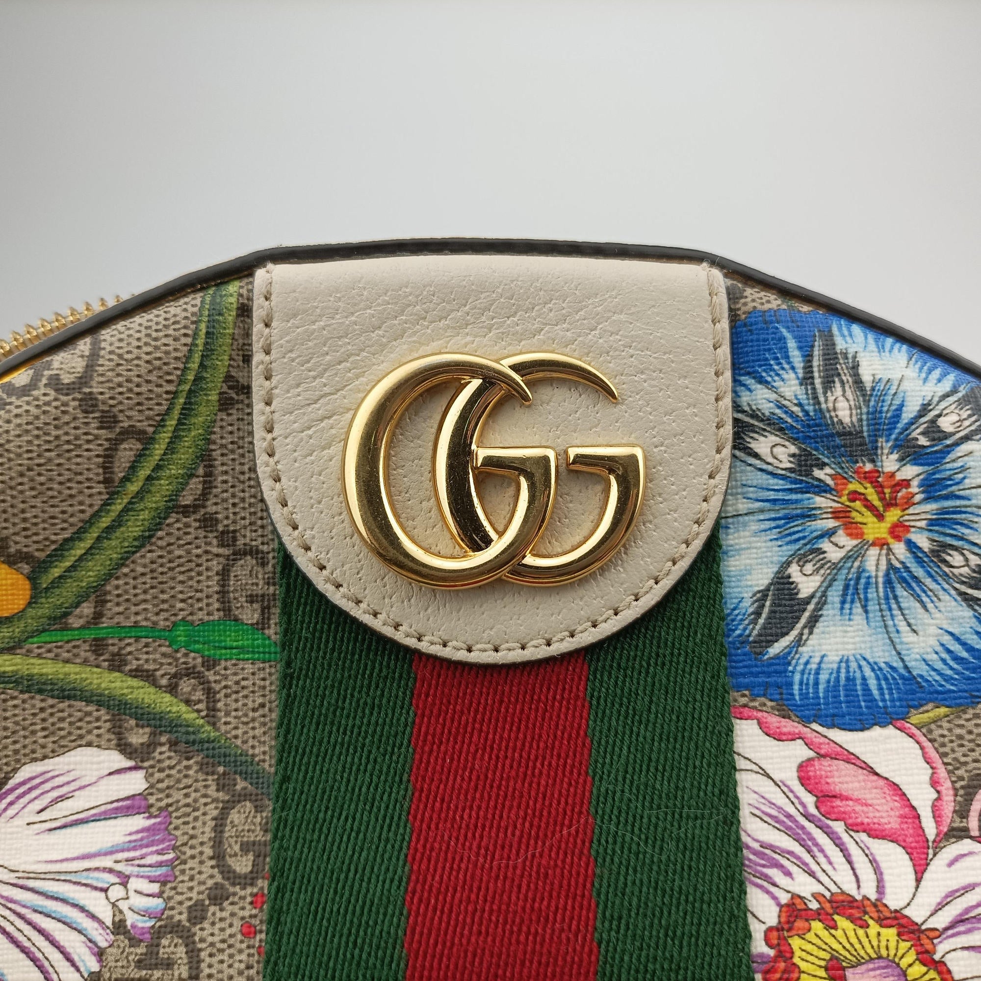 Pre-owned Gucci Ophidia Flora Multicolour PVC coated canvas×Leather 547965 backpack/rucksack | stylenewstar