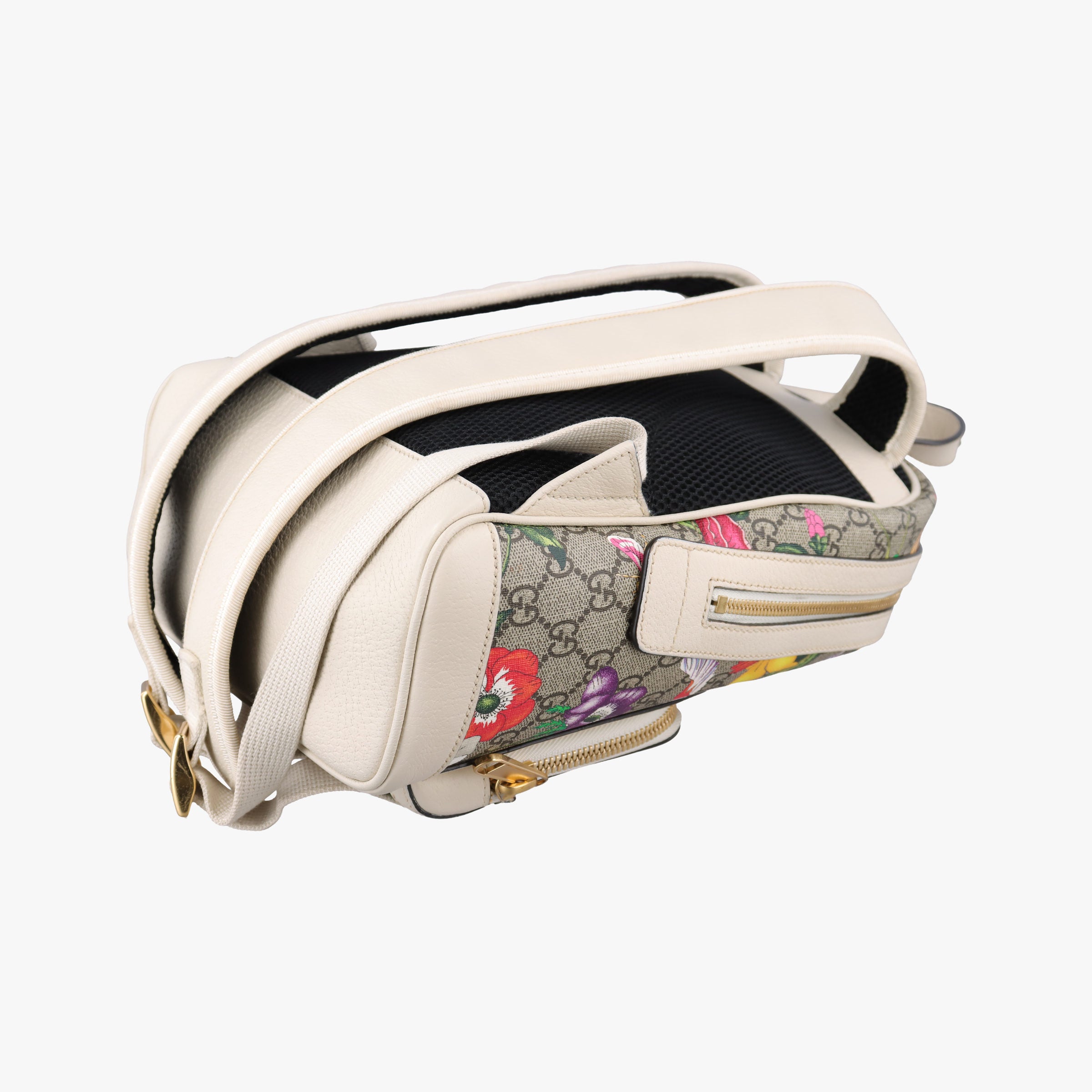 Pre-owned Gucci Ophidia Flora Multicolour PVC coated canvas×Leather 547965 backpack/rucksack | stylenewstar