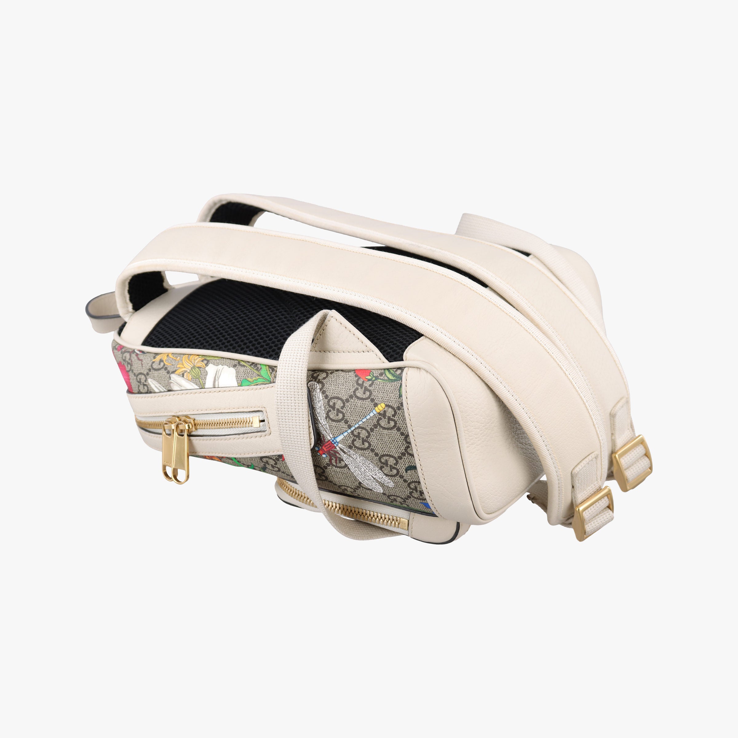 Pre-owned Gucci Ophidia Flora Multicolour PVC coated canvas×Leather 547965 backpack/rucksack | stylenewstar