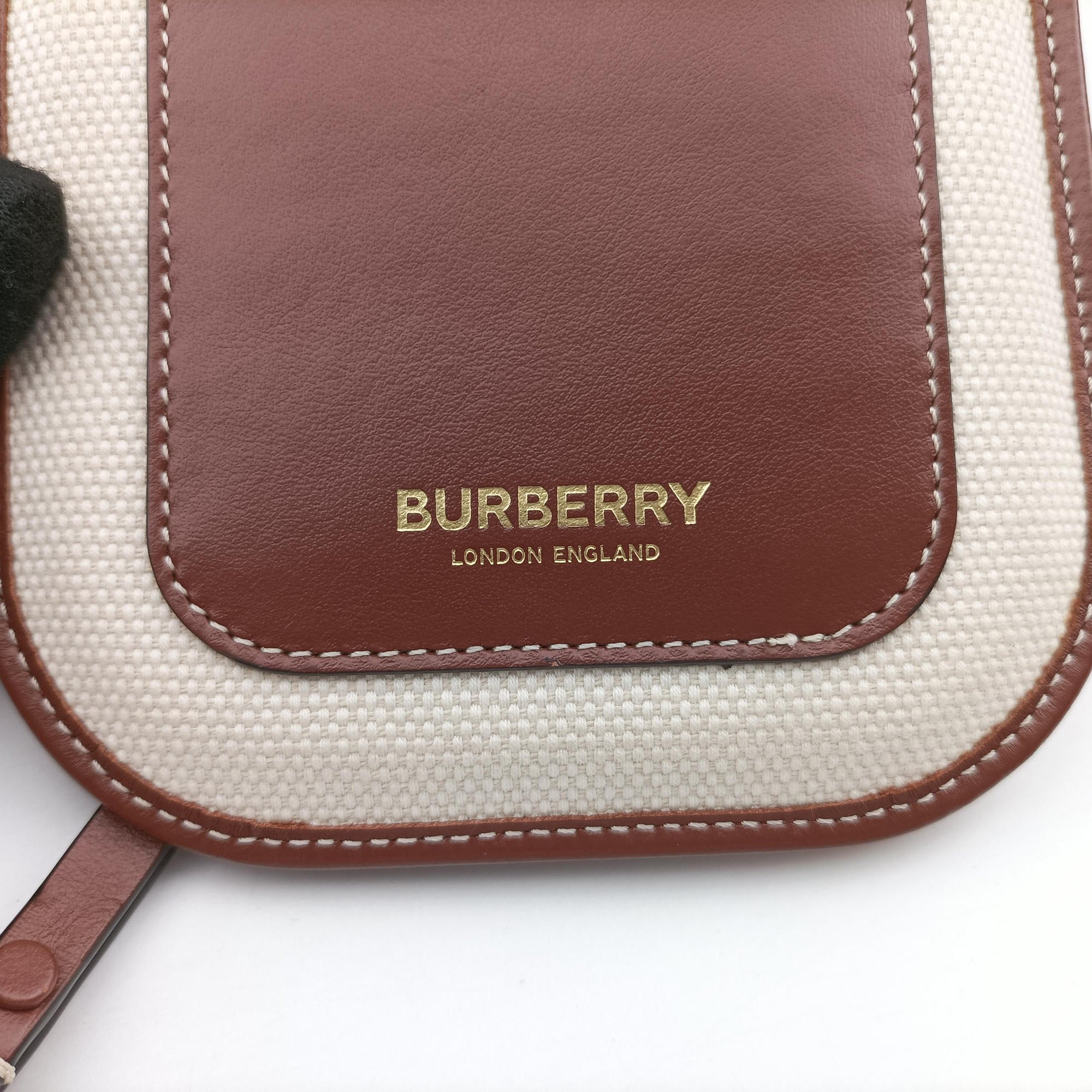 Pre-owned Burberry Anne Beige×Brown Canvas×Leather  shoulderbag | stylenewstar