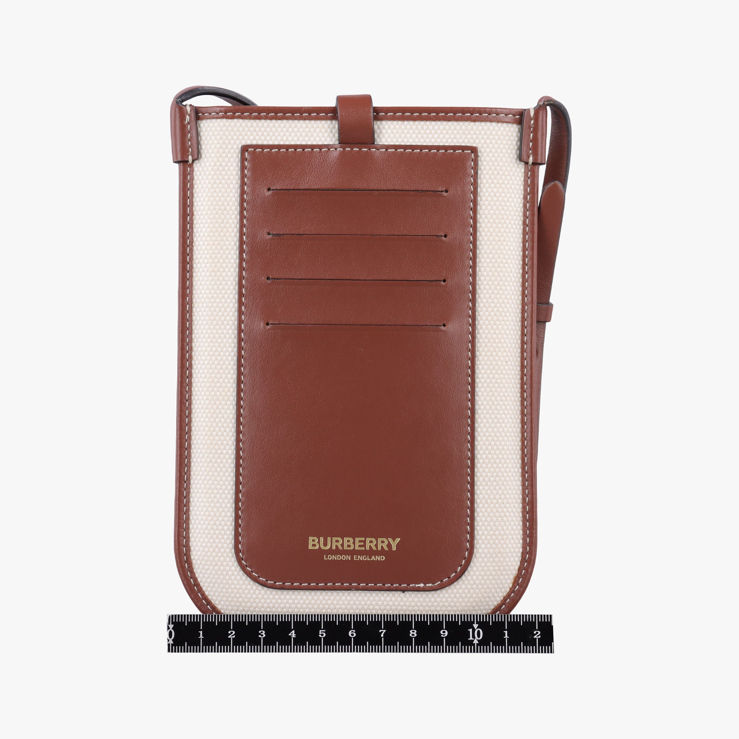Pre-owned Burberry Anne Beige×Brown Canvas×Leather  shoulderbag | stylenewstar