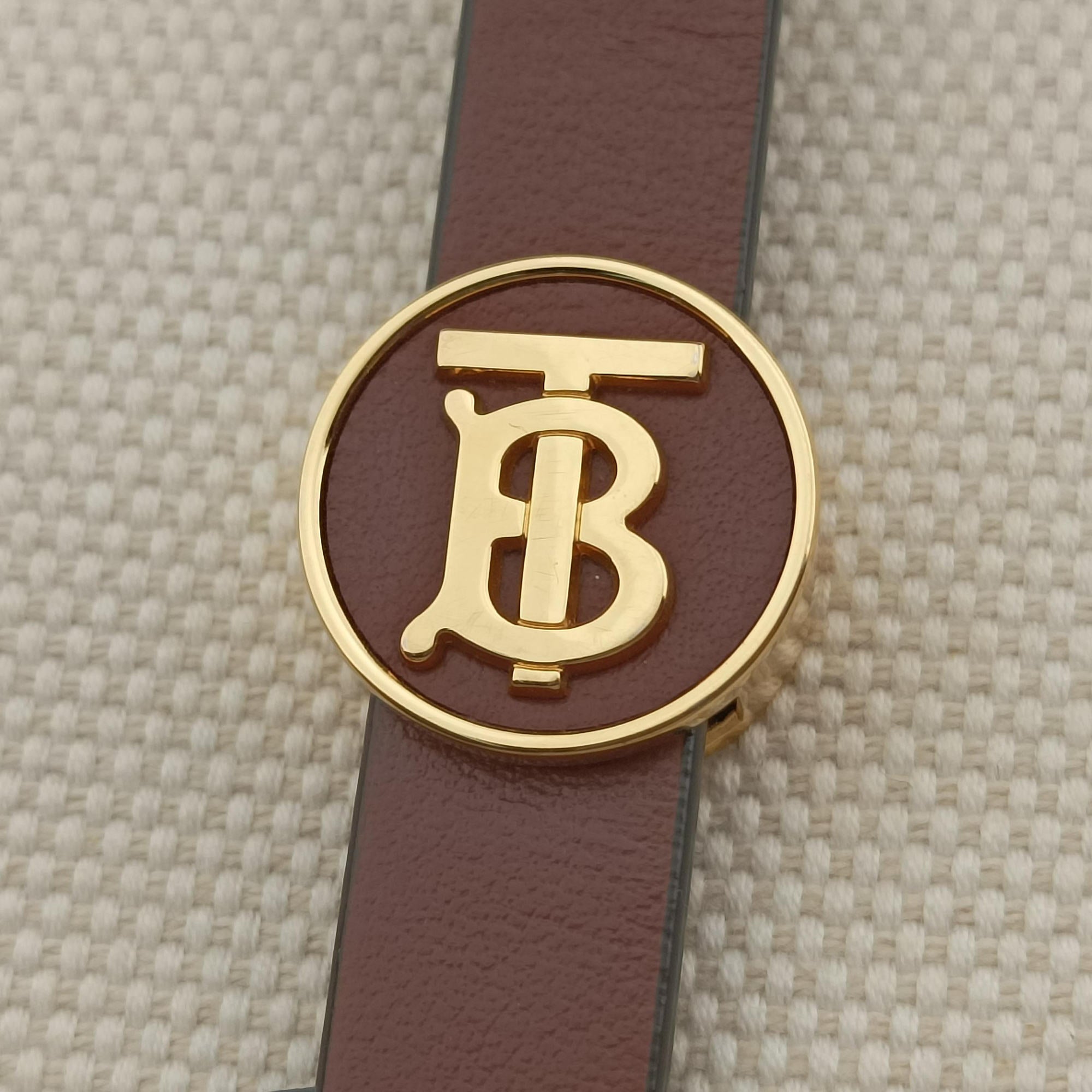 Pre-owned Burberry Anne Beige×Brown Canvas×Leather  shoulderbag | stylenewstar