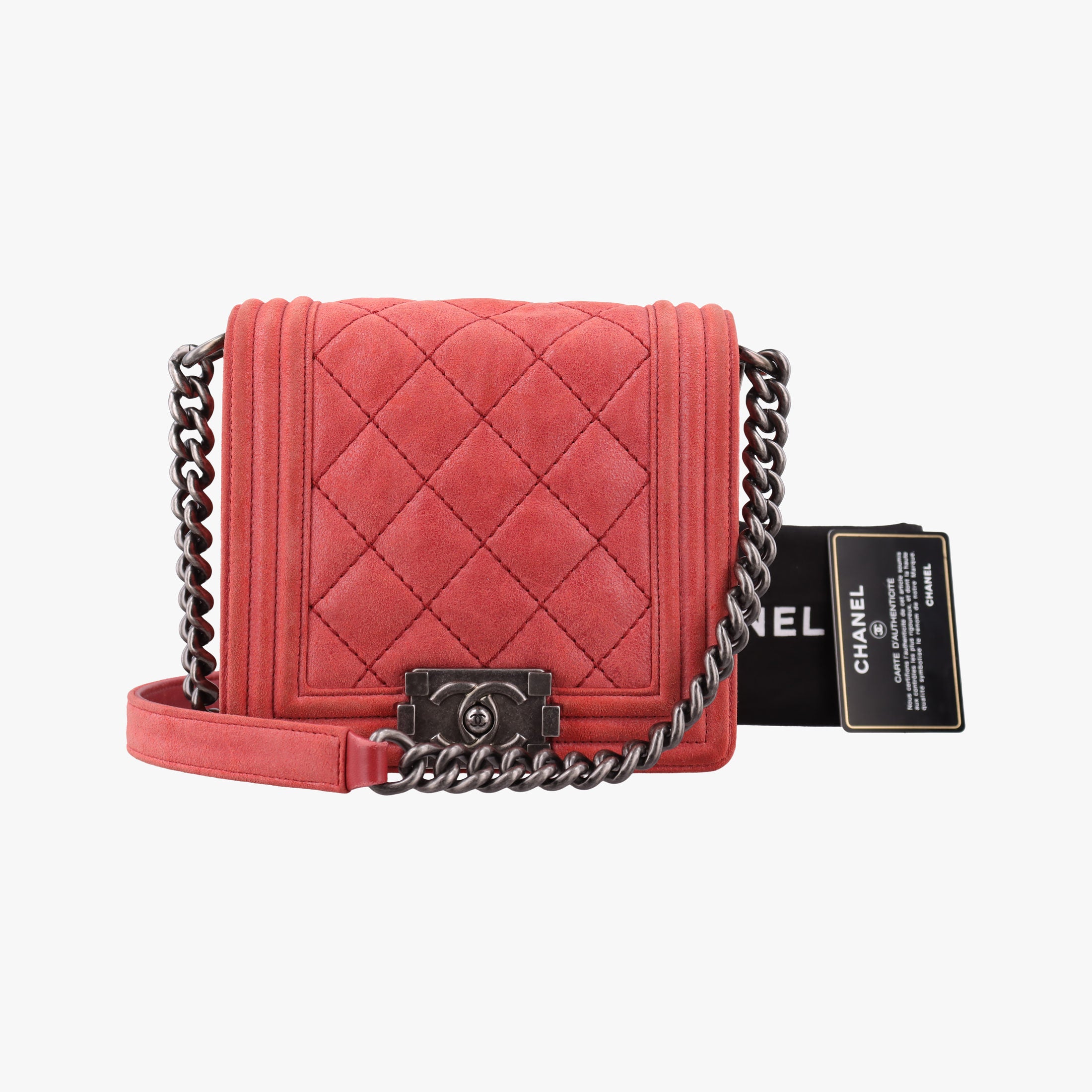 Pre-owned Chanel BOY CHANEL Red Leather A67952 shoulderbag | stylenewstar