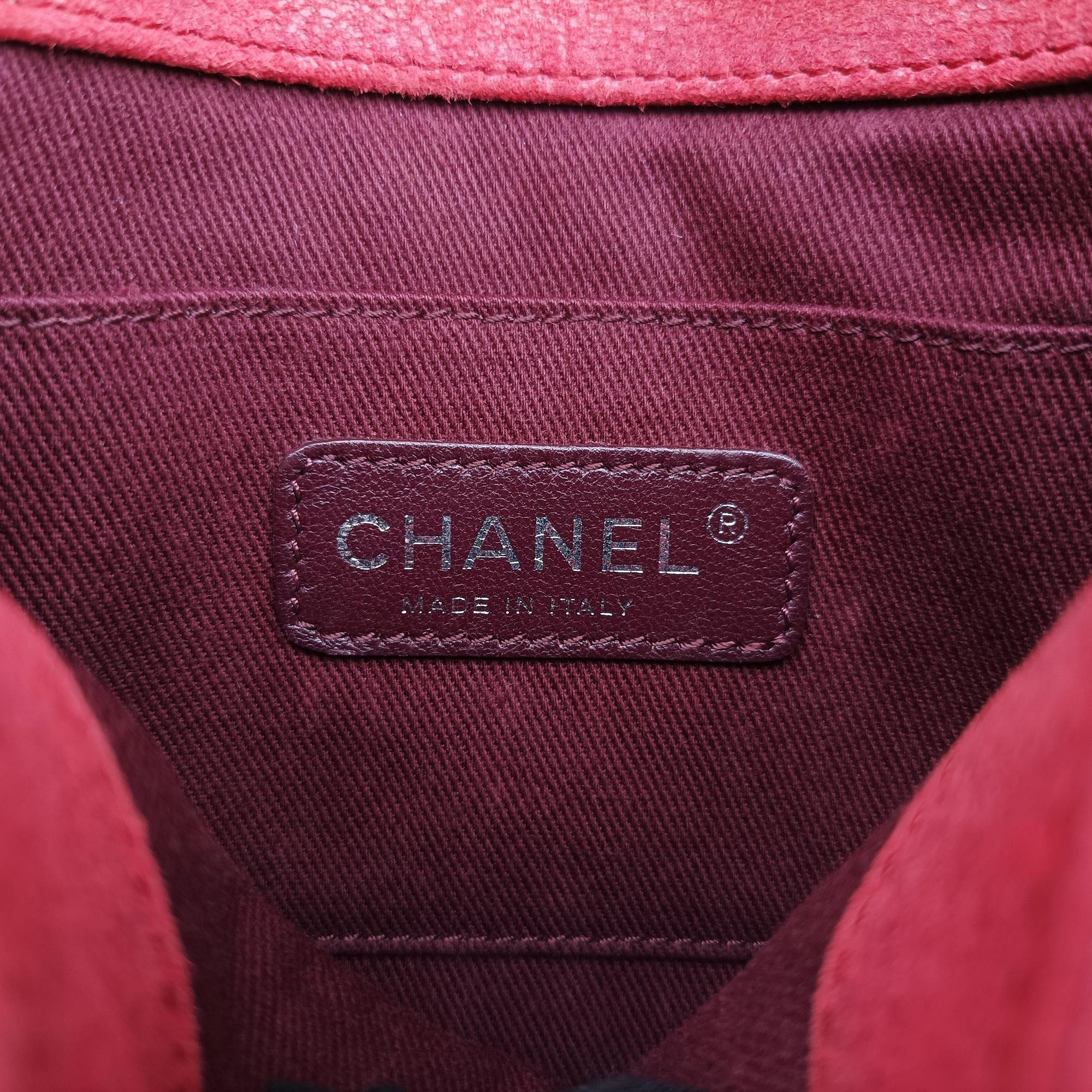 Pre-owned Chanel BOY CHANEL Red Leather A67952 shoulderbag | stylenewstar