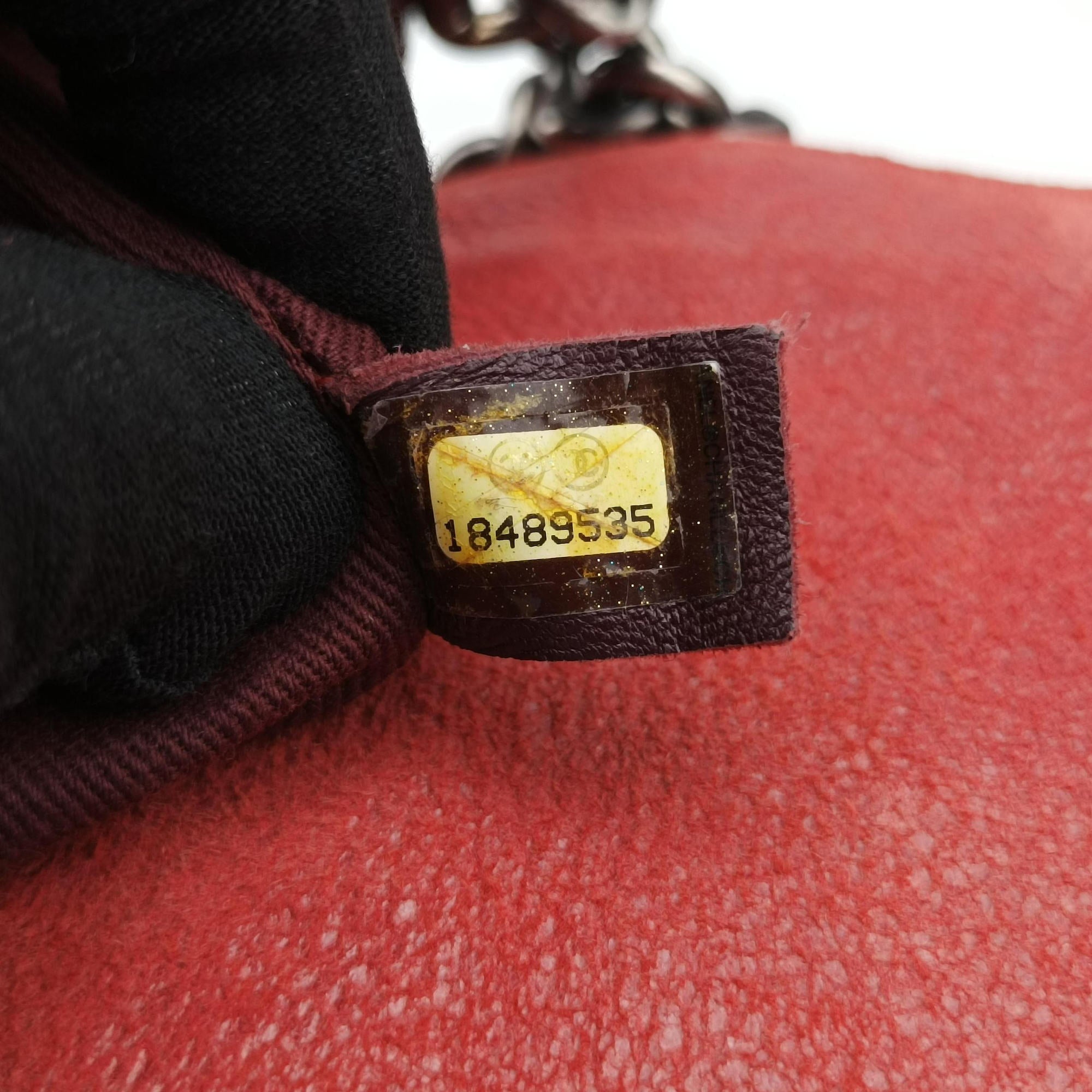 Pre-owned Chanel BOY CHANEL Red Leather A67952 shoulderbag | stylenewstar