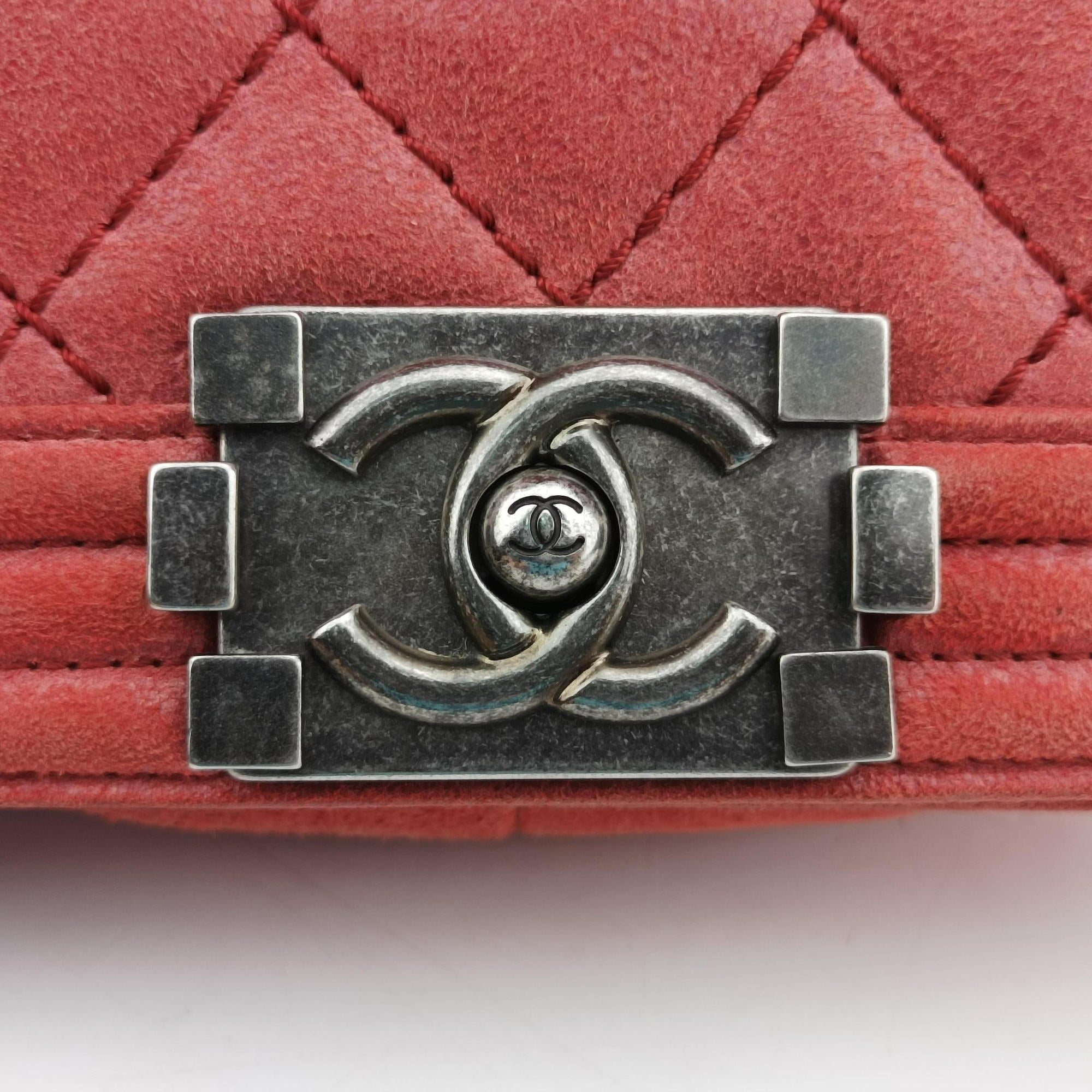 Pre-owned Chanel BOY CHANEL Red Leather A67952 shoulderbag | stylenewstar