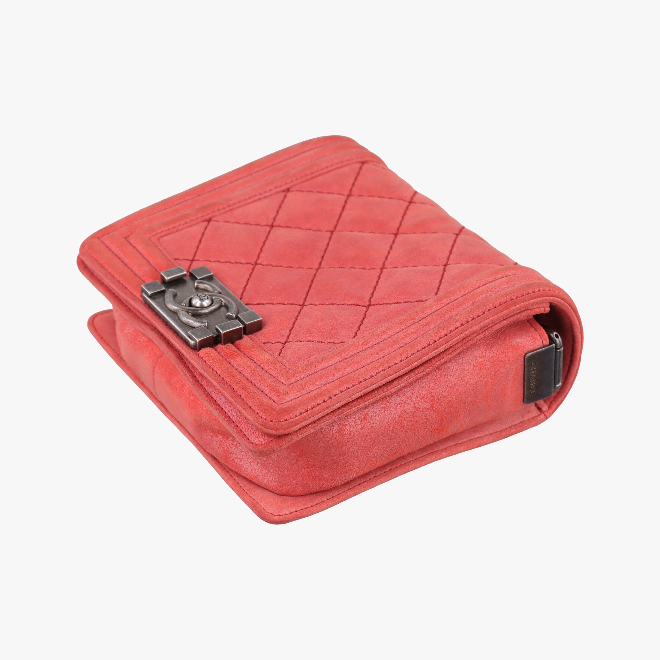 Pre-owned Chanel BOY CHANEL Red Leather A67952 shoulderbag | stylenewstar