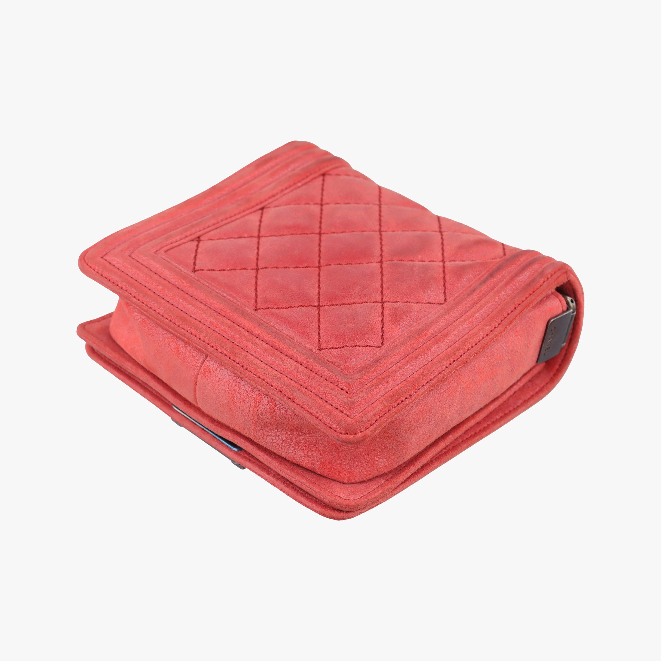 Pre-owned Chanel BOY CHANEL Red Leather A67952 shoulderbag | stylenewstar