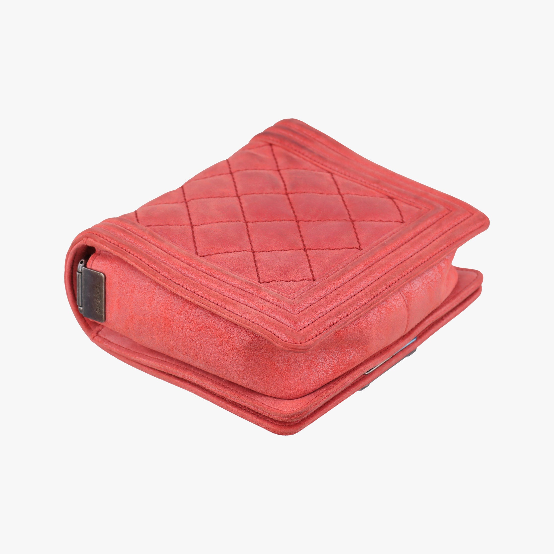 Pre-owned Chanel BOY CHANEL Red Leather A67952 shoulderbag | stylenewstar