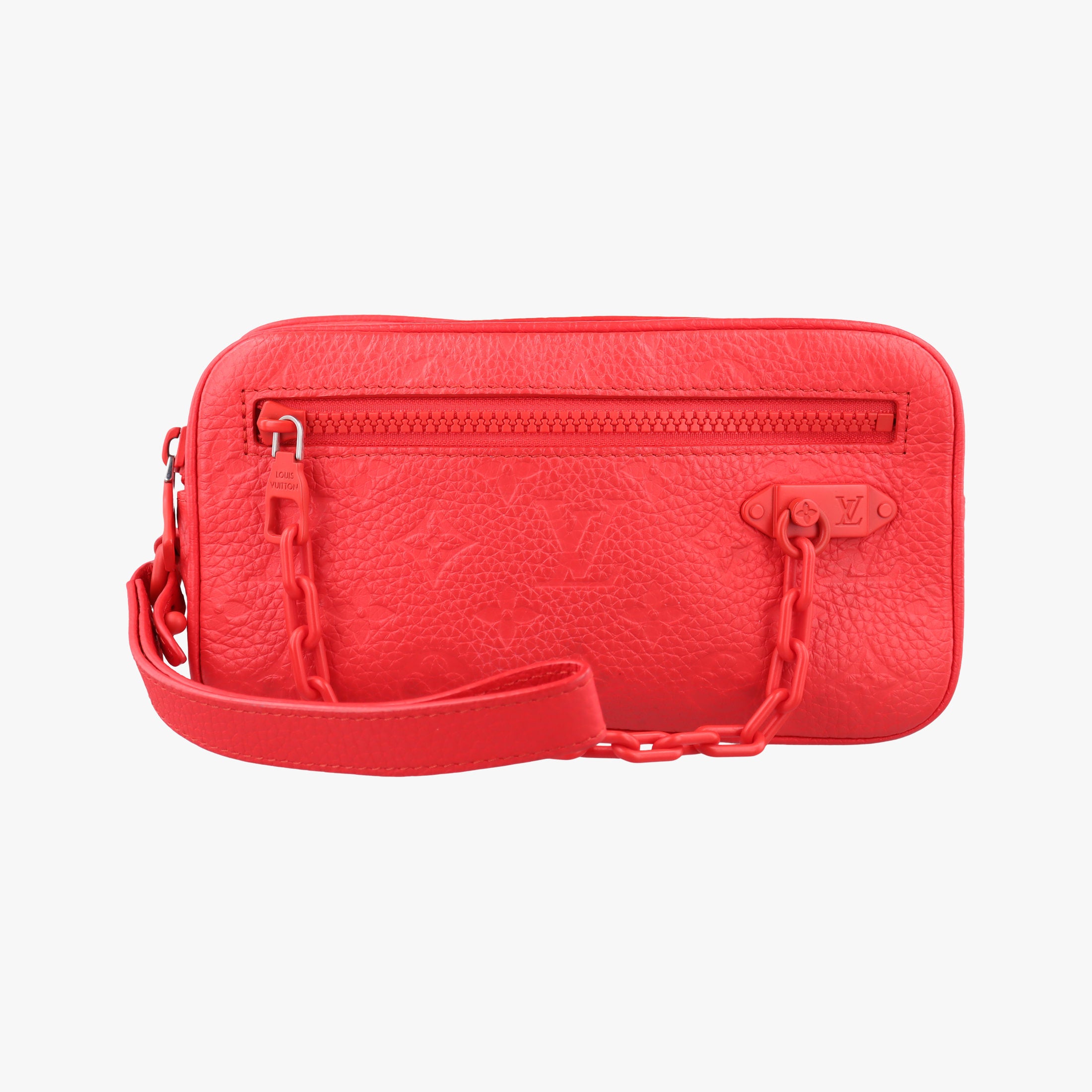 Vintage Louis Vuitton Pochette Volga Red Monogram Empreinte M53555 clutchbag | stylenewstar
