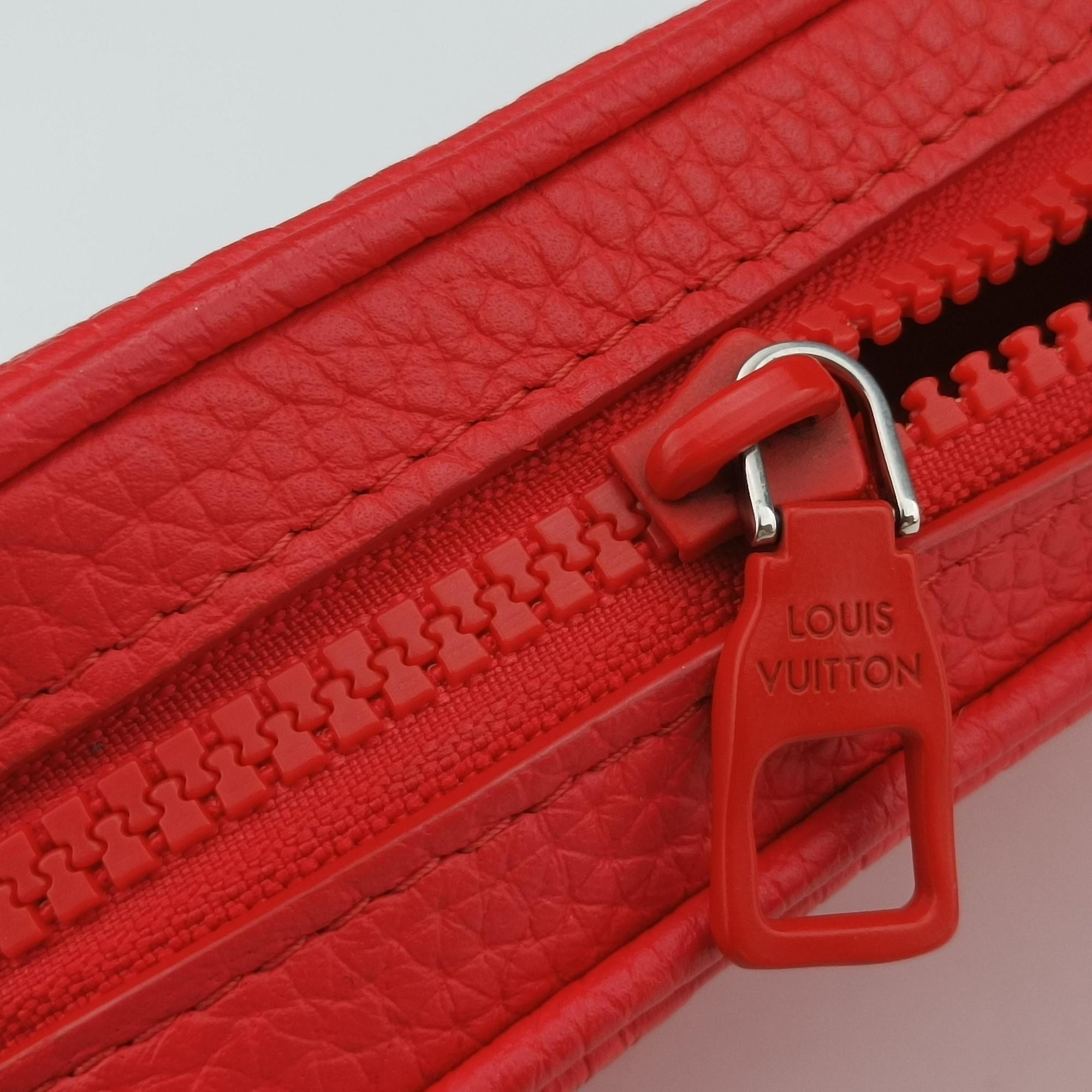 Vintage Louis Vuitton Pochette Volga Red Monogram Empreinte M53555 clutchbag | stylenewstar