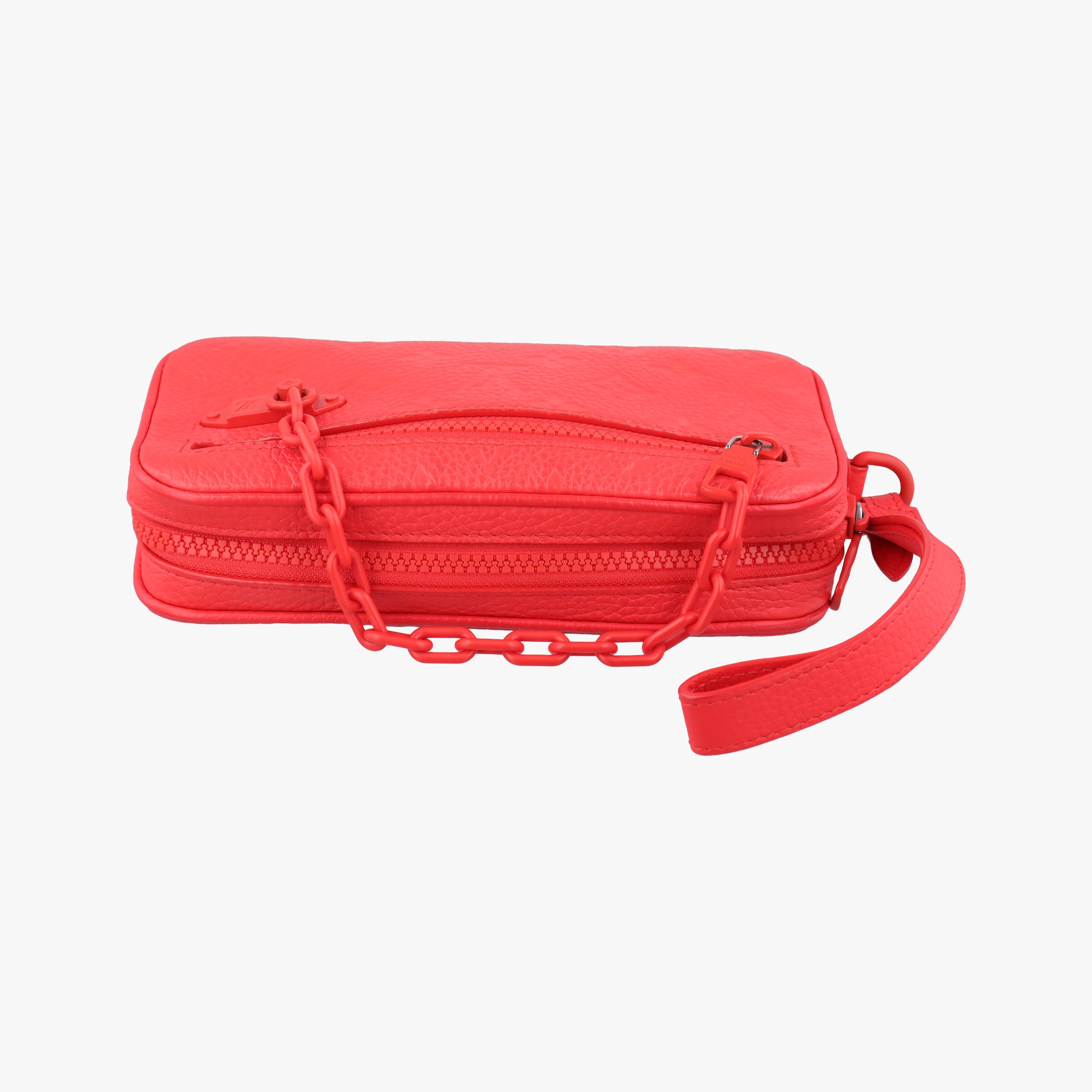 Vintage Louis Vuitton Pochette Volga Red Monogram Empreinte M53555 clutchbag | stylenewstar