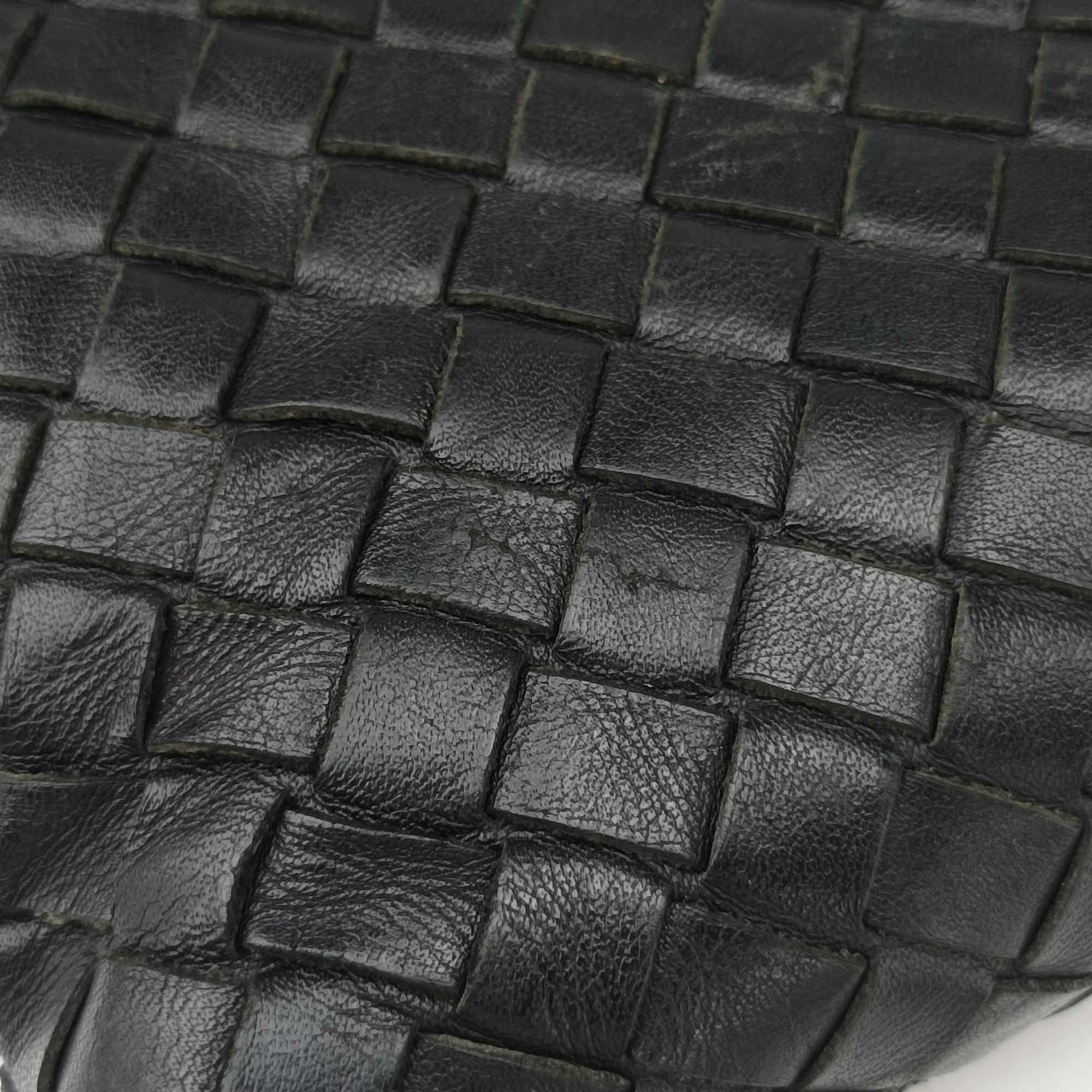 Pre-owned Bottega Veneta Intrecciato Black lambskin  shoulderbag | stylenewstar