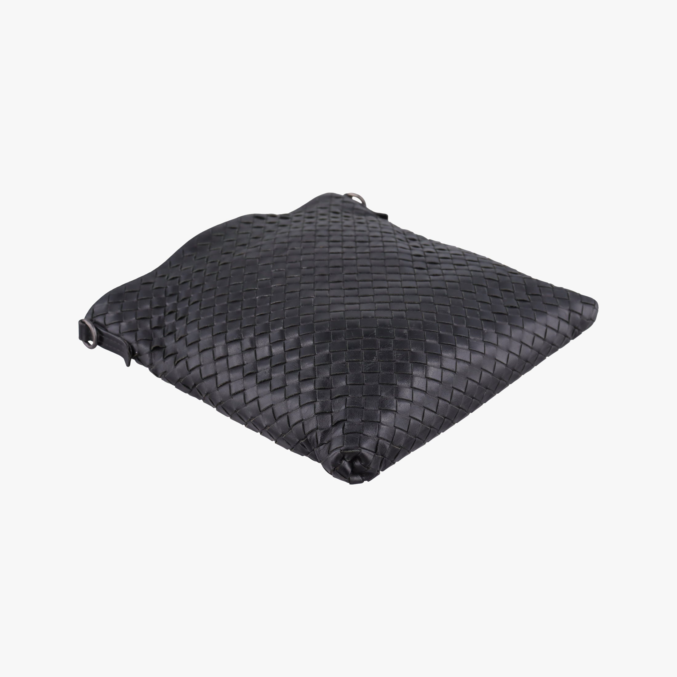 Pre-owned Bottega Veneta Intrecciato Black lambskin  shoulderbag | stylenewstar
