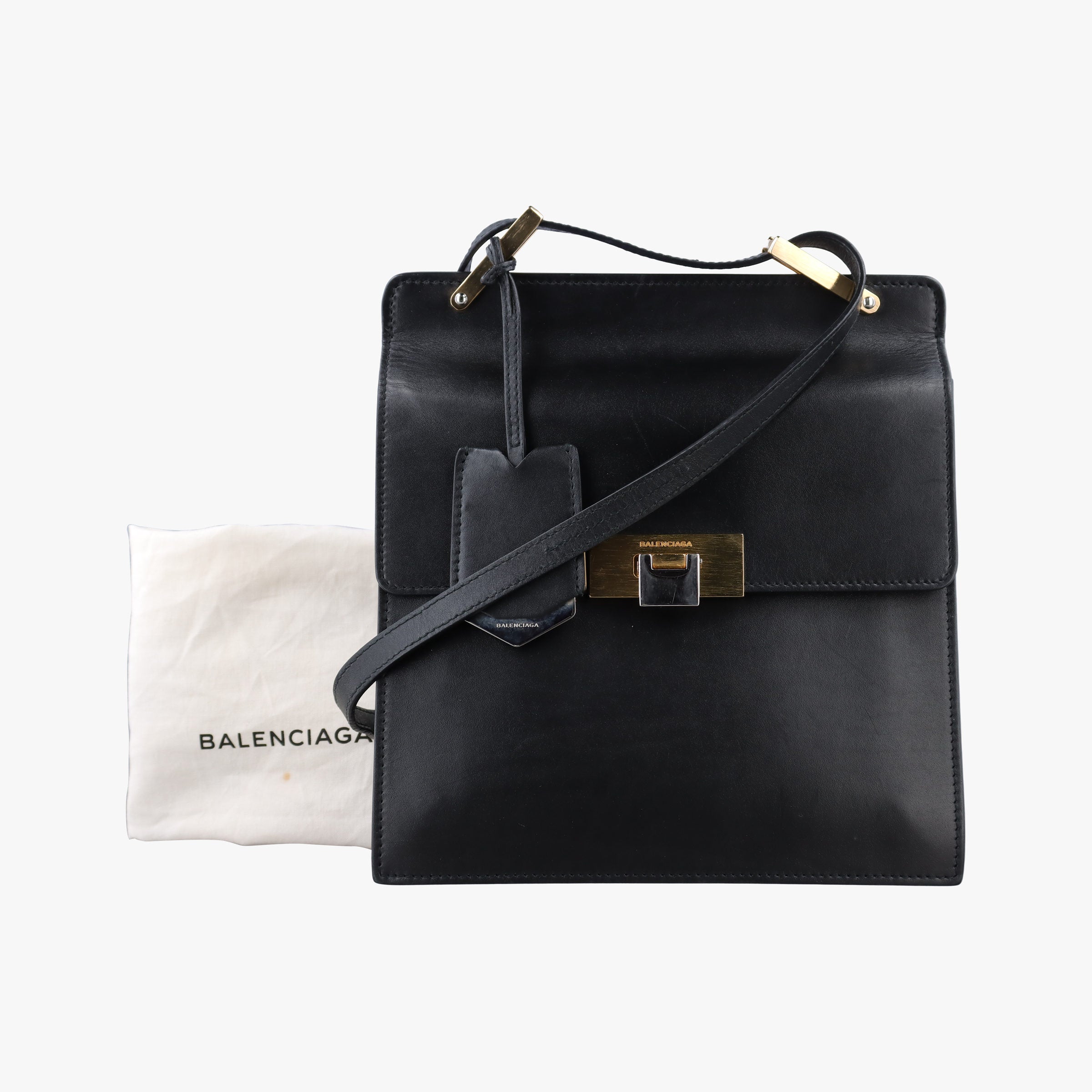 Pre-owned Balenciaga Le Dix Cartable Black leather  shoulderbag | stylenewstar