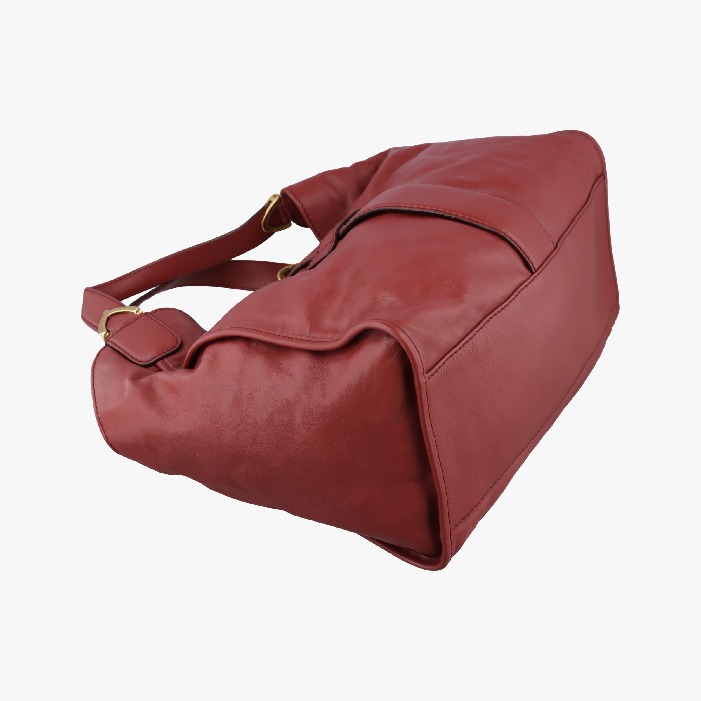 Secondhand Gucci Soft Stirrup Burgundy Leather 296856 shoulderbag | stylenewstar