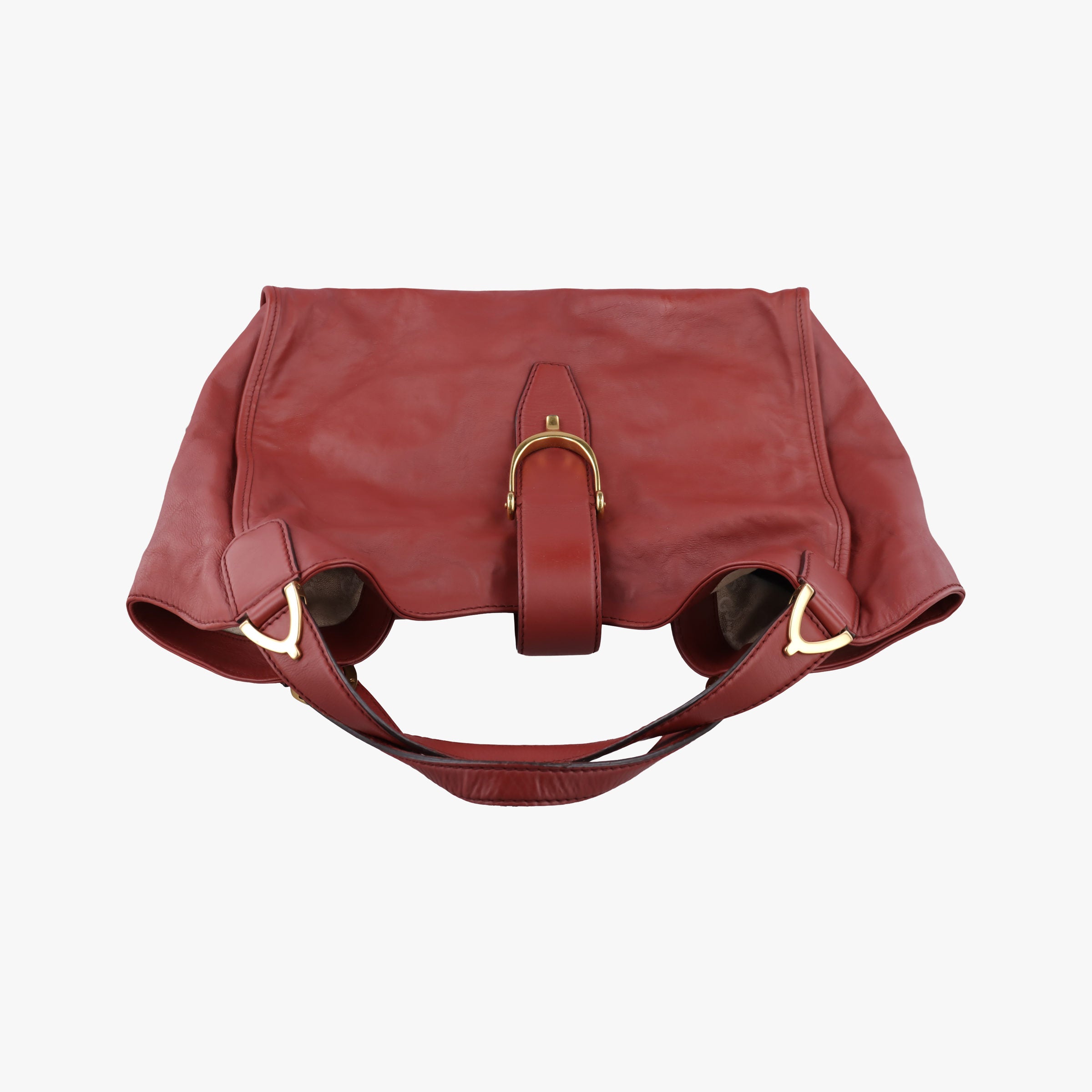 Secondhand Gucci Soft Stirrup Burgundy Leather 296856 shoulderbag | stylenewstar