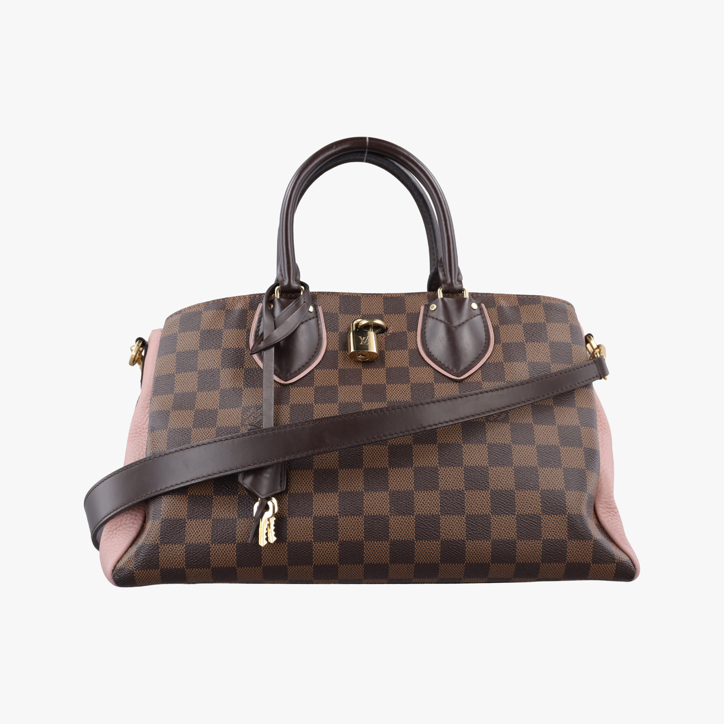 Secondhand Louis Vuitton Normandy Magnolia×Pink Damier canvas×Taurillon leather N41488 shoulderbag | stylenewstar