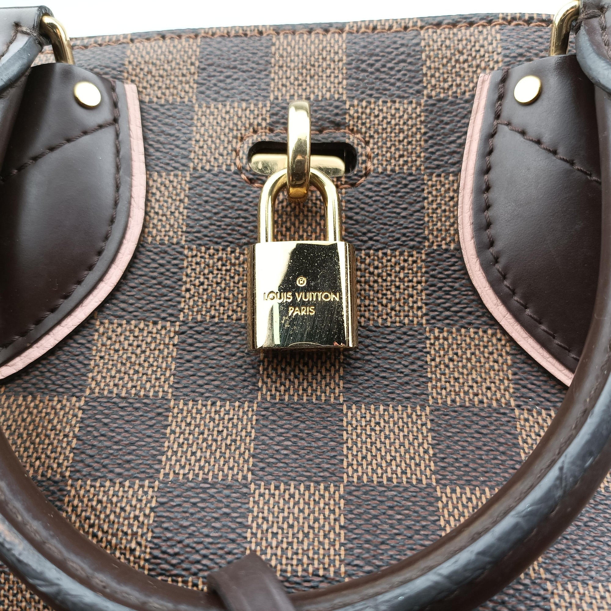 Secondhand Louis Vuitton Normandy Magnolia×Pink Damier canvas×Taurillon leather N41488 shoulderbag | stylenewstar