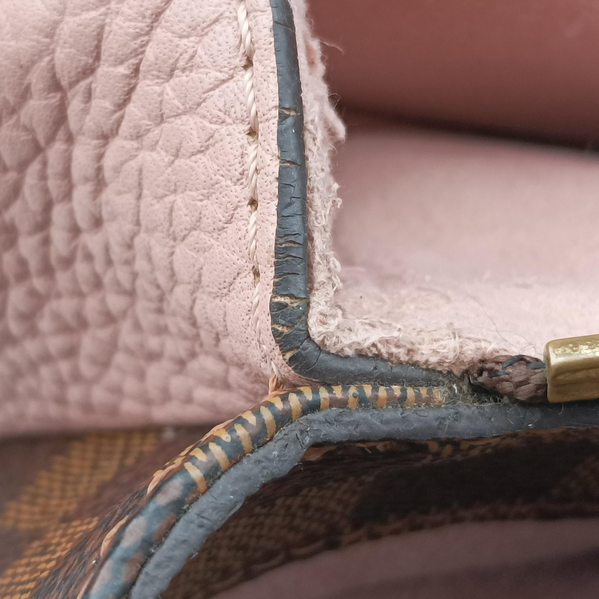 Secondhand Louis Vuitton Normandy Magnolia×Pink Damier canvas×Taurillon leather N41488 shoulderbag | stylenewstar