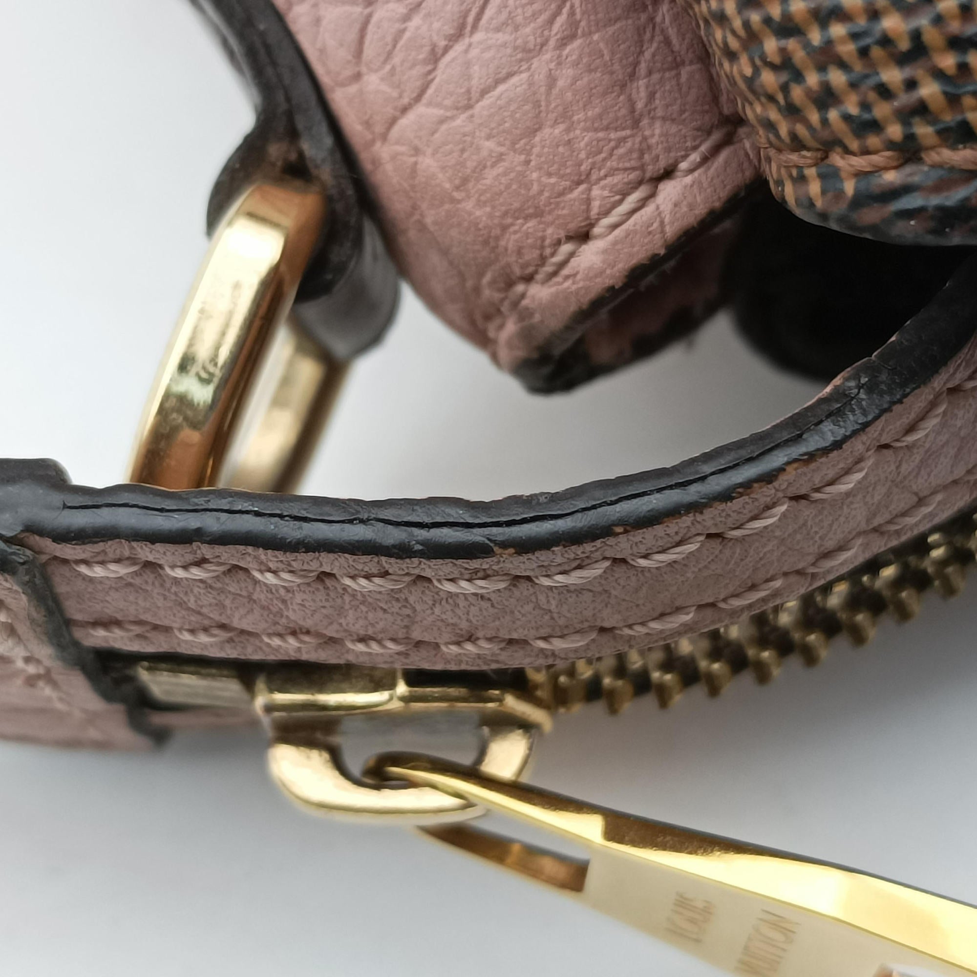 Secondhand Louis Vuitton Normandy Magnolia×Pink Damier canvas×Taurillon leather N41488 shoulderbag | stylenewstar
