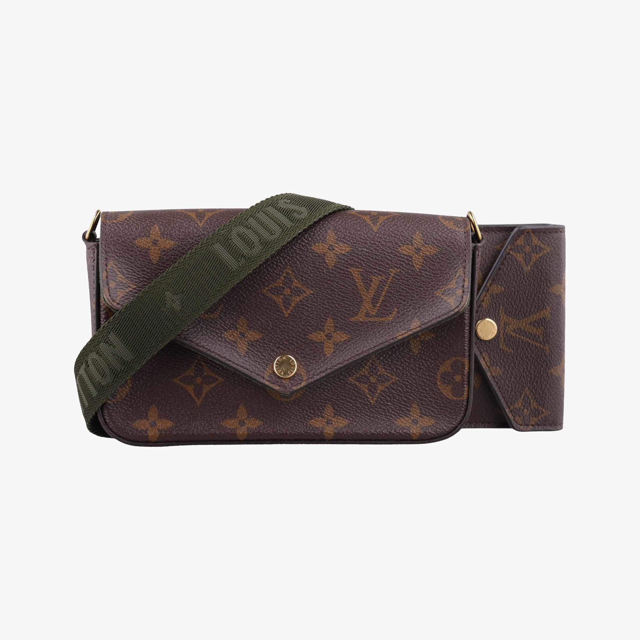 Pre-owned Louis Vuitton Multi Pochette FeLICIE Brown×KHAKI Monogram Canvas M80091 shoulderbag | stylenewstar