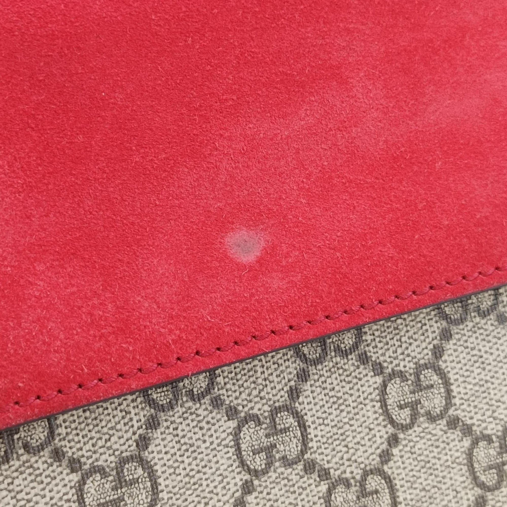 Secondhand Gucci Dionysus beige×red PVC coated canvas × suede 421970 shoulderbag | stylenewstar
