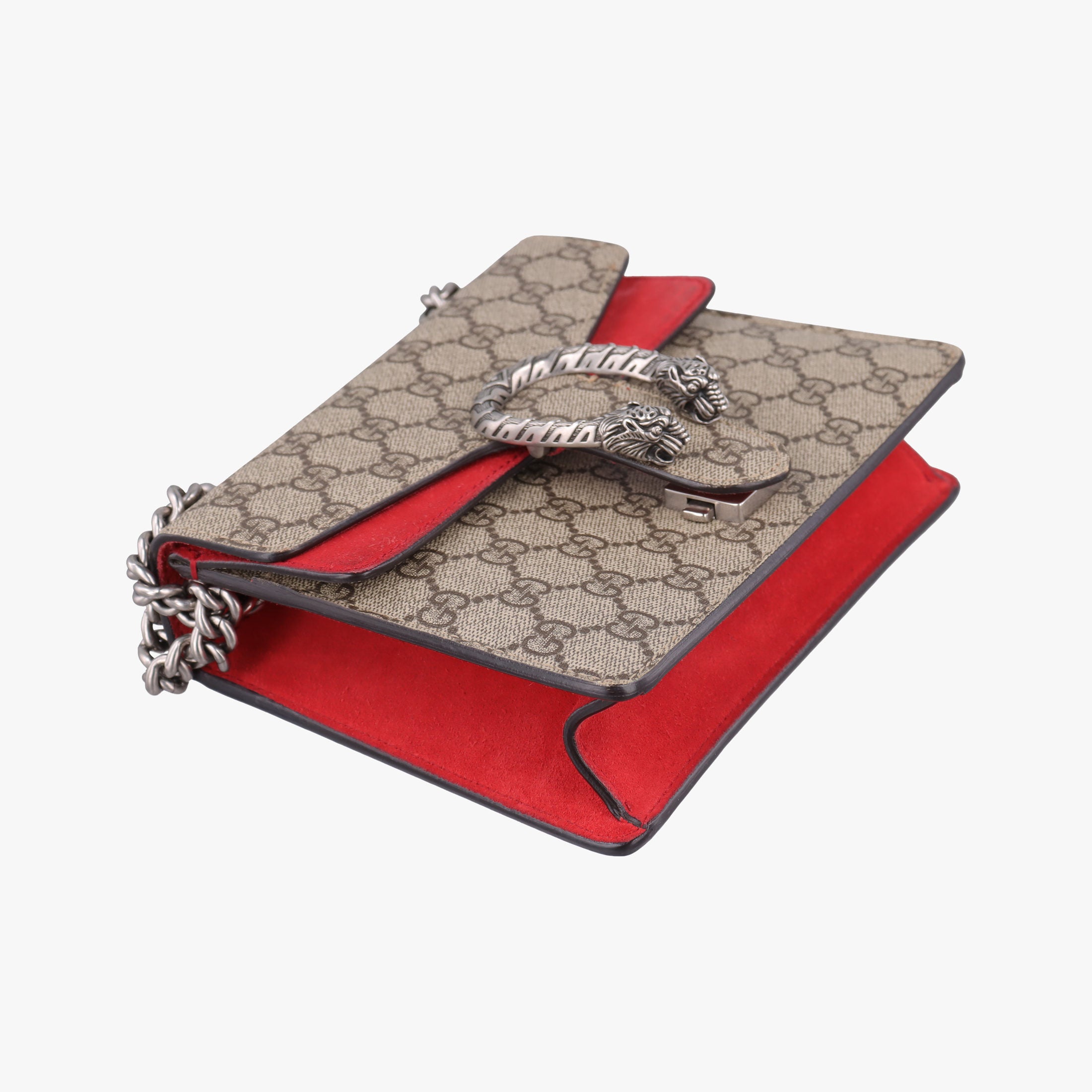 Secondhand Gucci Dionysus beige×red PVC coated canvas × suede 421970 shoulderbag | stylenewstar