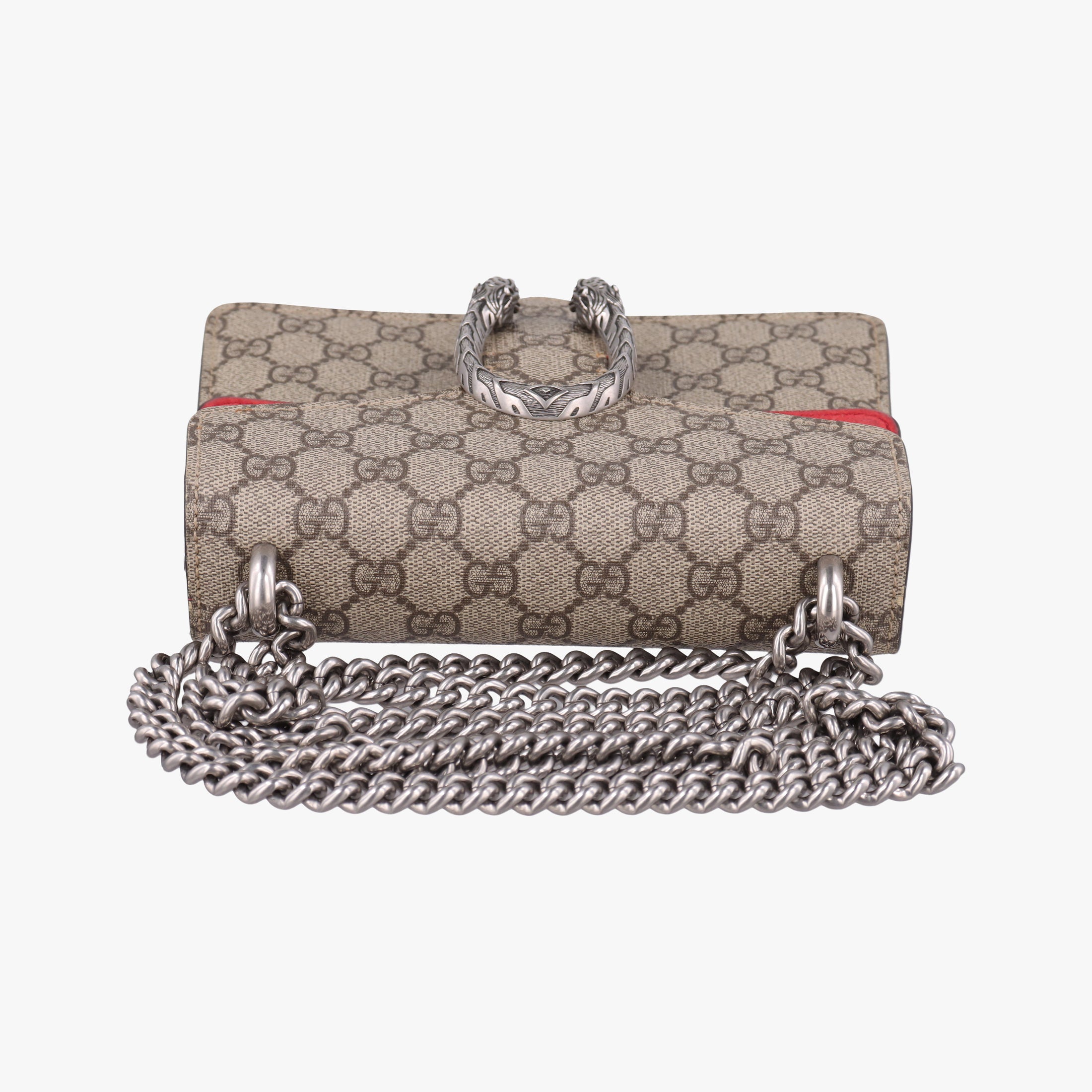 Secondhand Gucci Dionysus beige×red PVC coated canvas × suede 421970 shoulderbag | stylenewstar