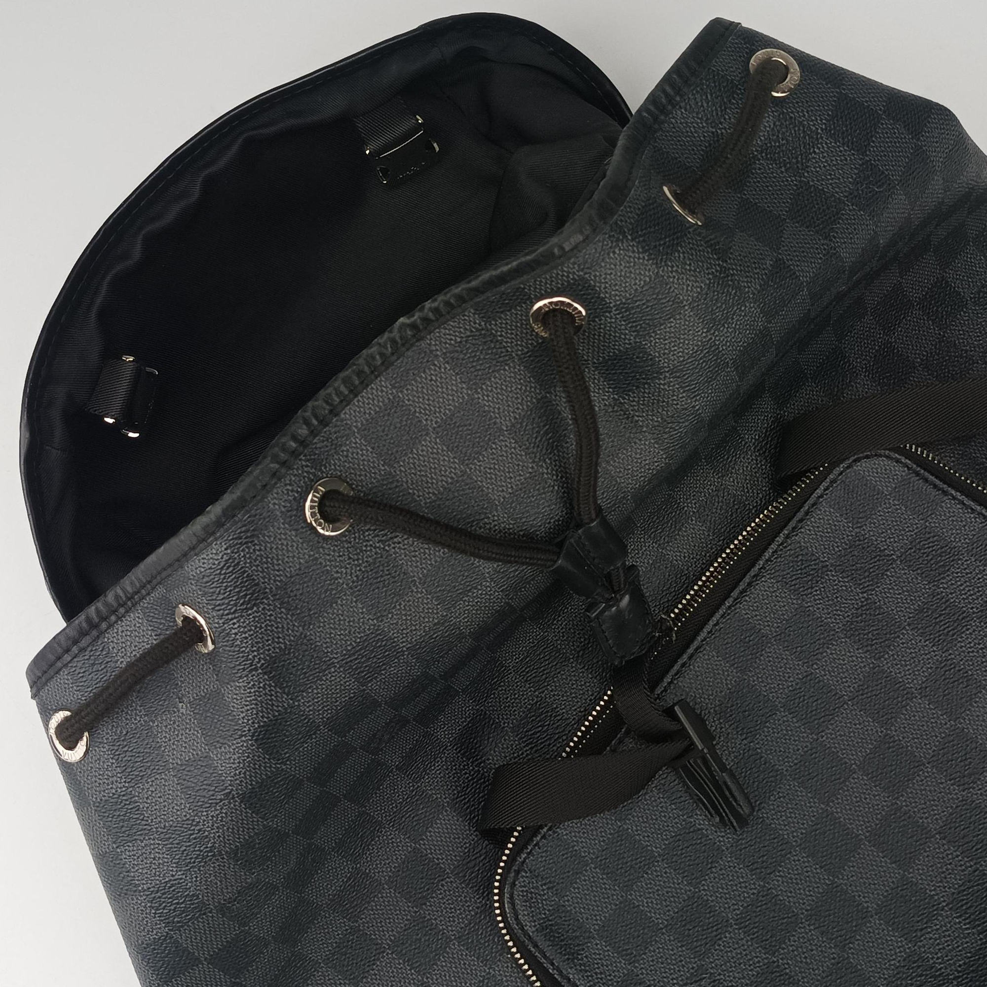 Pre-owned Louis Vuitton Zac Noir Damier Graphite N40005 backpack/rucksack | stylenewstar