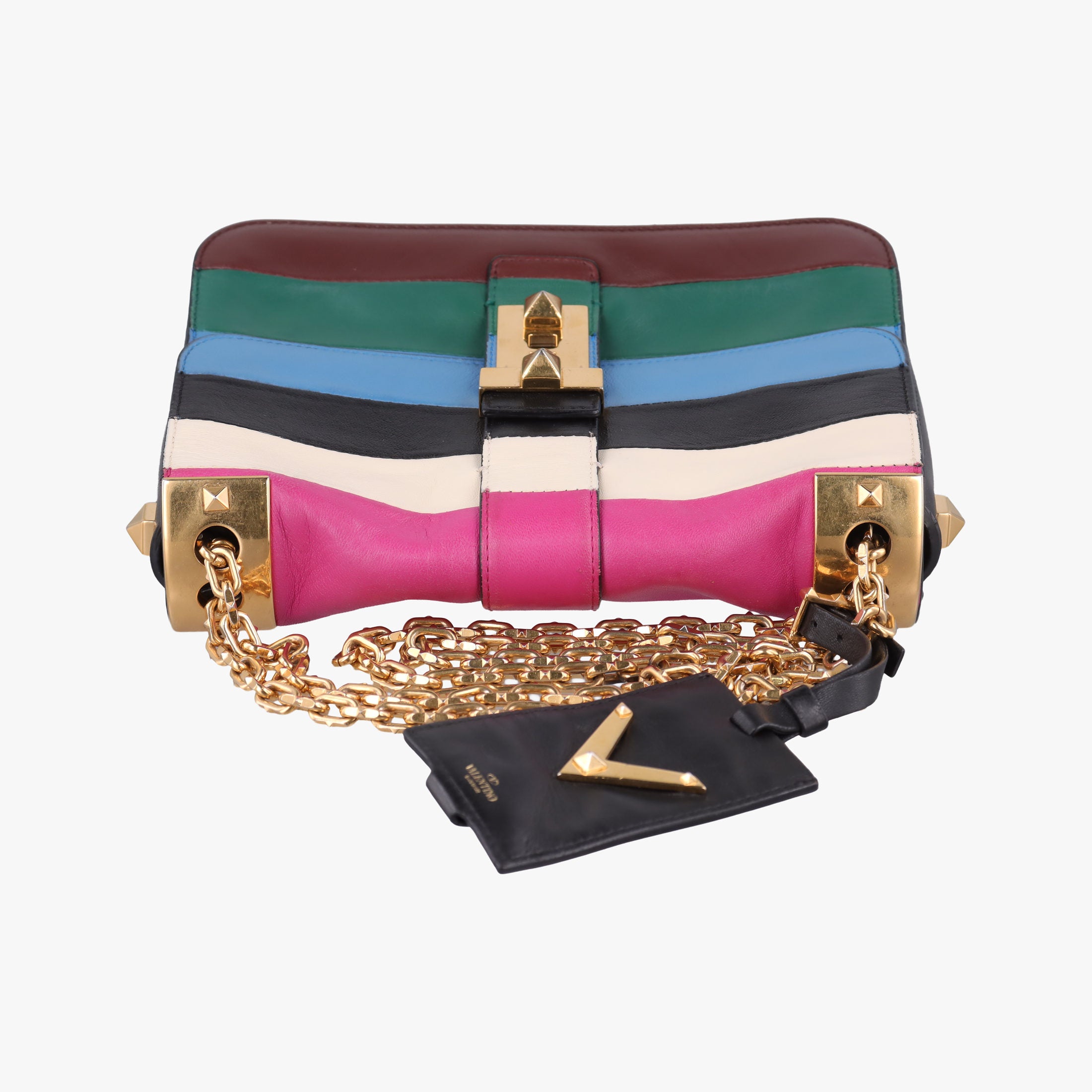 Pre-owned Valentino B-Rockstud Multicolour leather  shoulderbag | stylenewstar