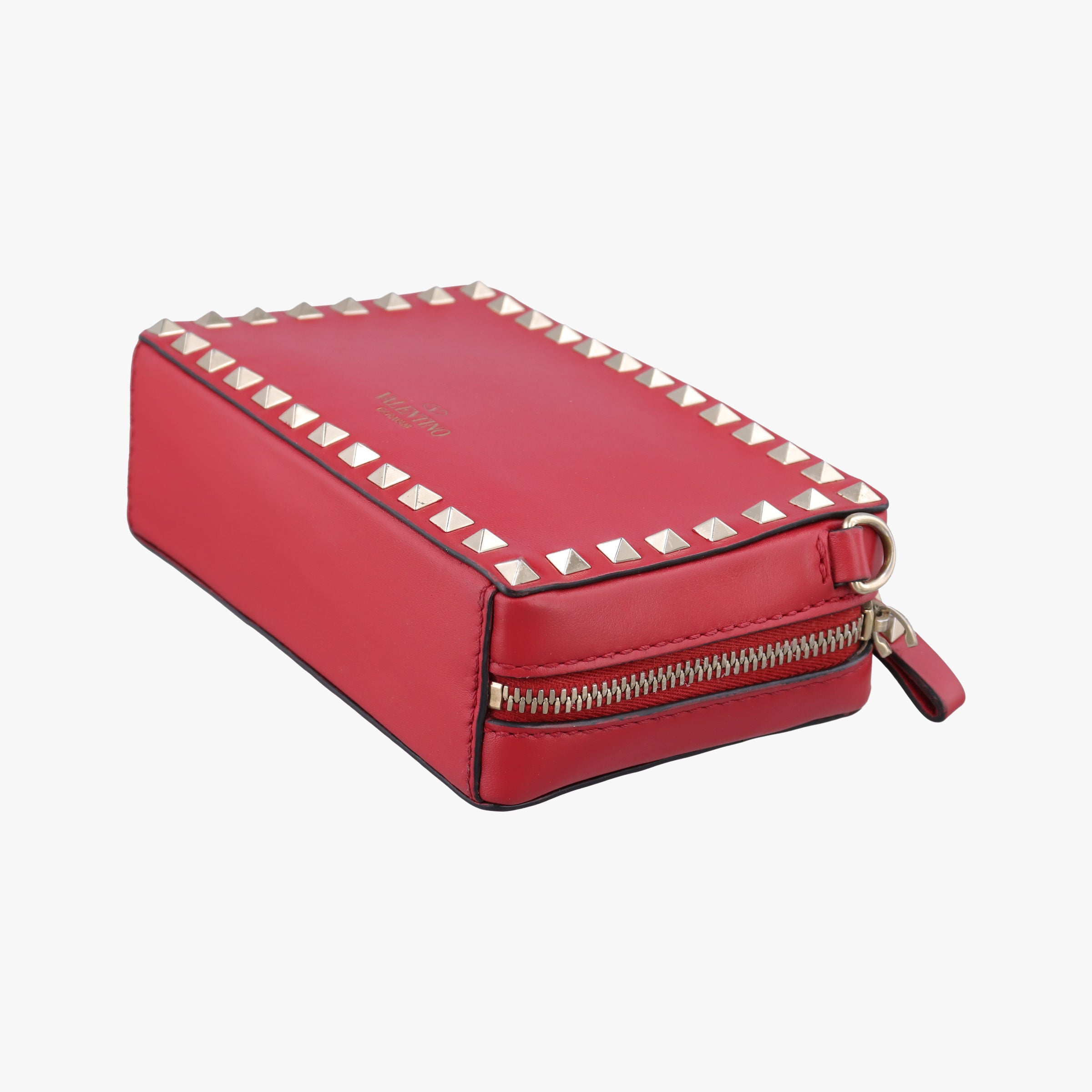 Pre-owned Valentino Rockstud Red Leather  shoulderbag | stylenewstar