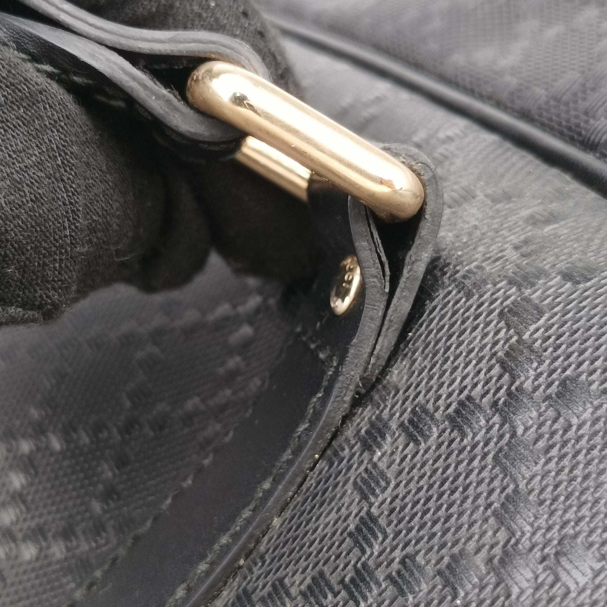 Pre-owned Gucci Diamante Black Leather 208463 shoulderbag | stylenewstar