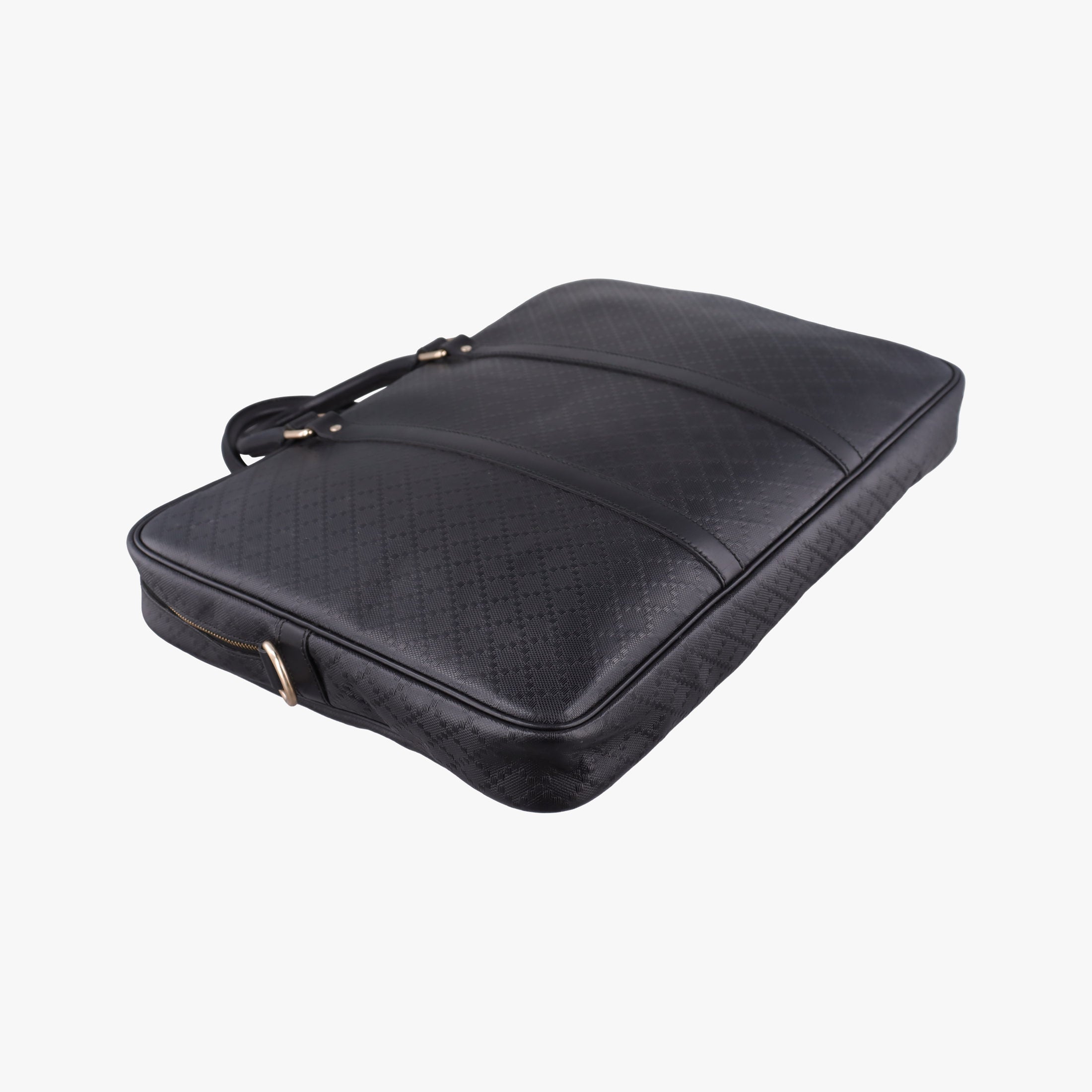 Pre-owned Gucci Diamante Black Leather 208463 shoulderbag | stylenewstar