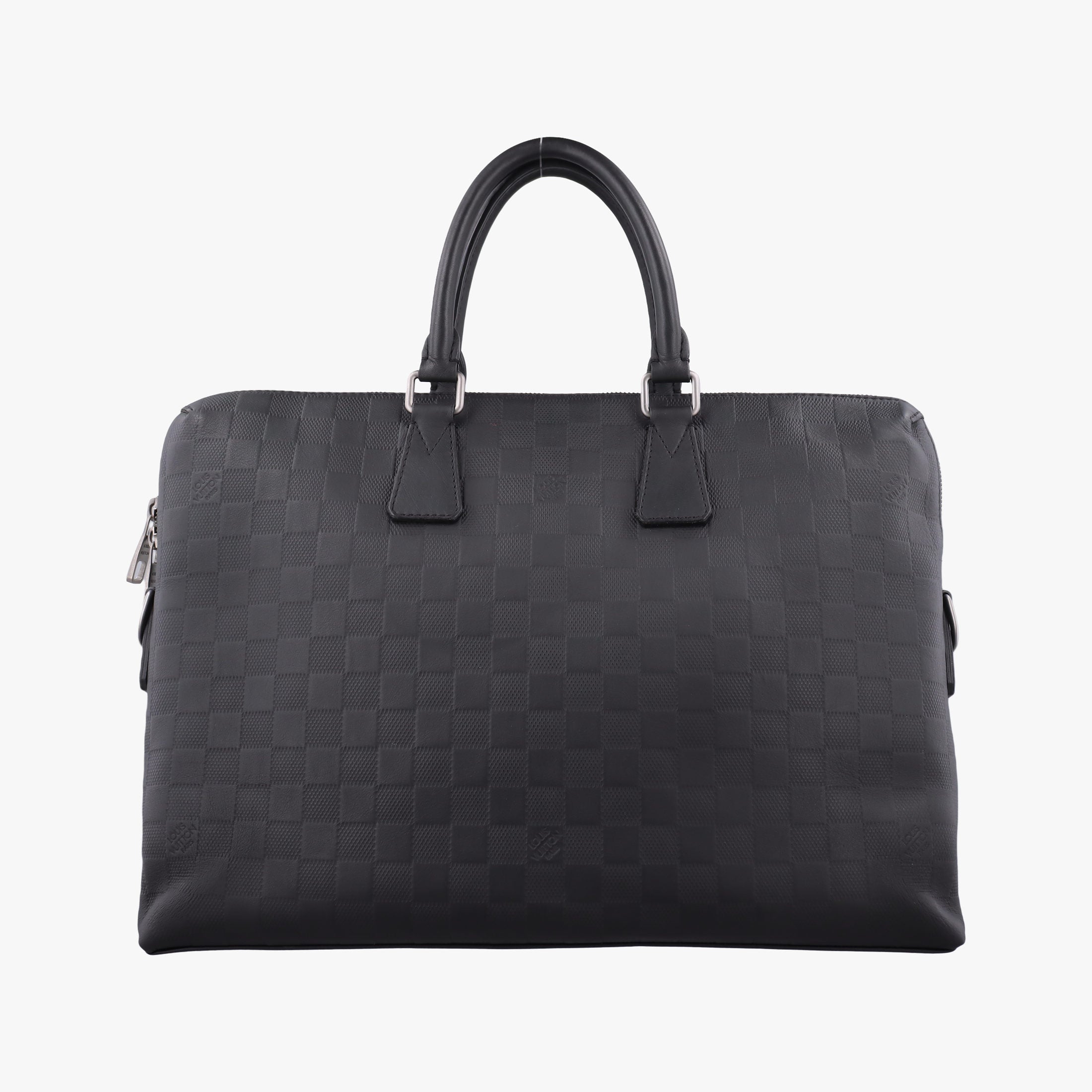 Pre-owned Louis Vuitton Porte Documents Jour Noir Damier Graphite N48224 handbag | stylenewstar
