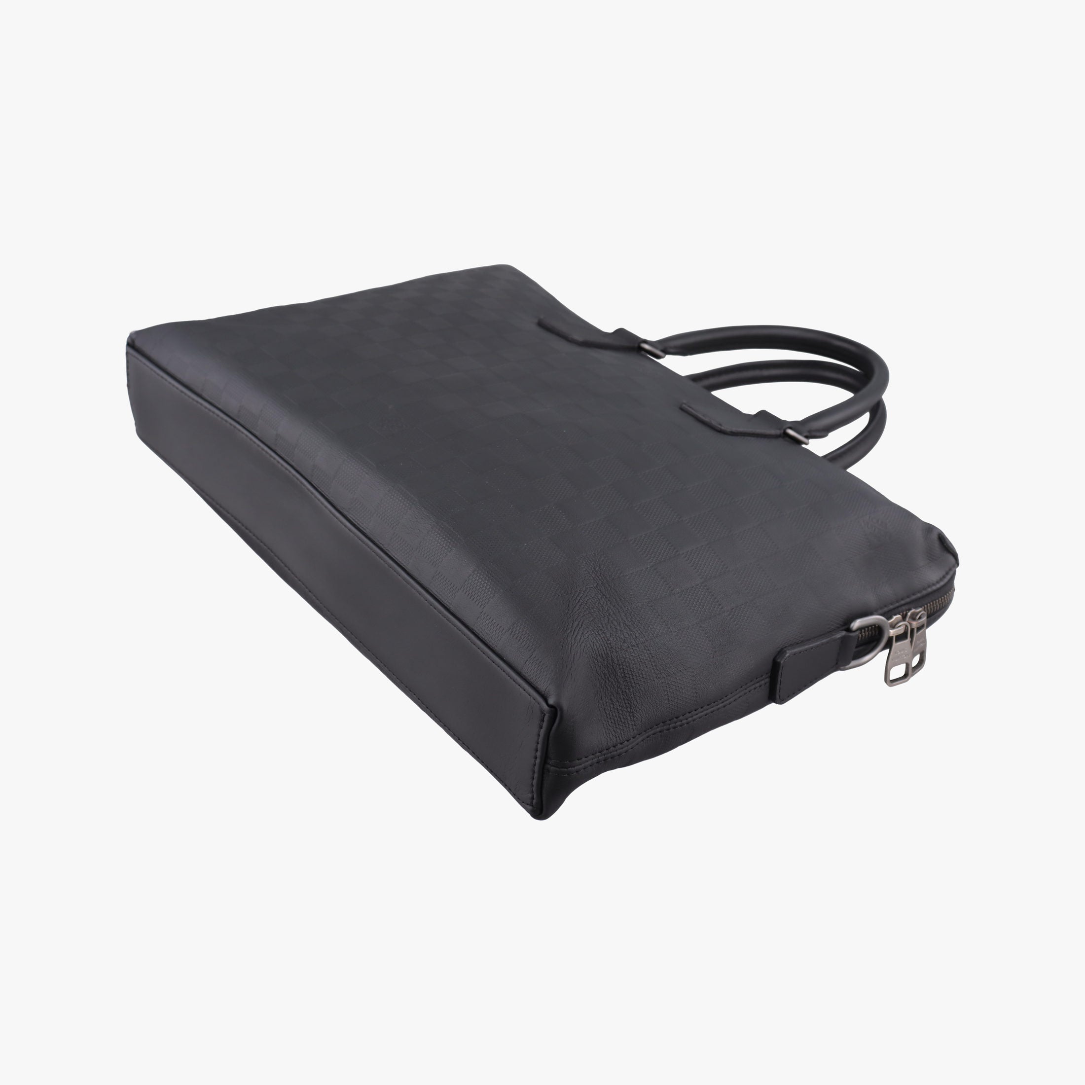Pre-owned Louis Vuitton Porte Documents Jour Noir Damier Graphite N48224 handbag | stylenewstar