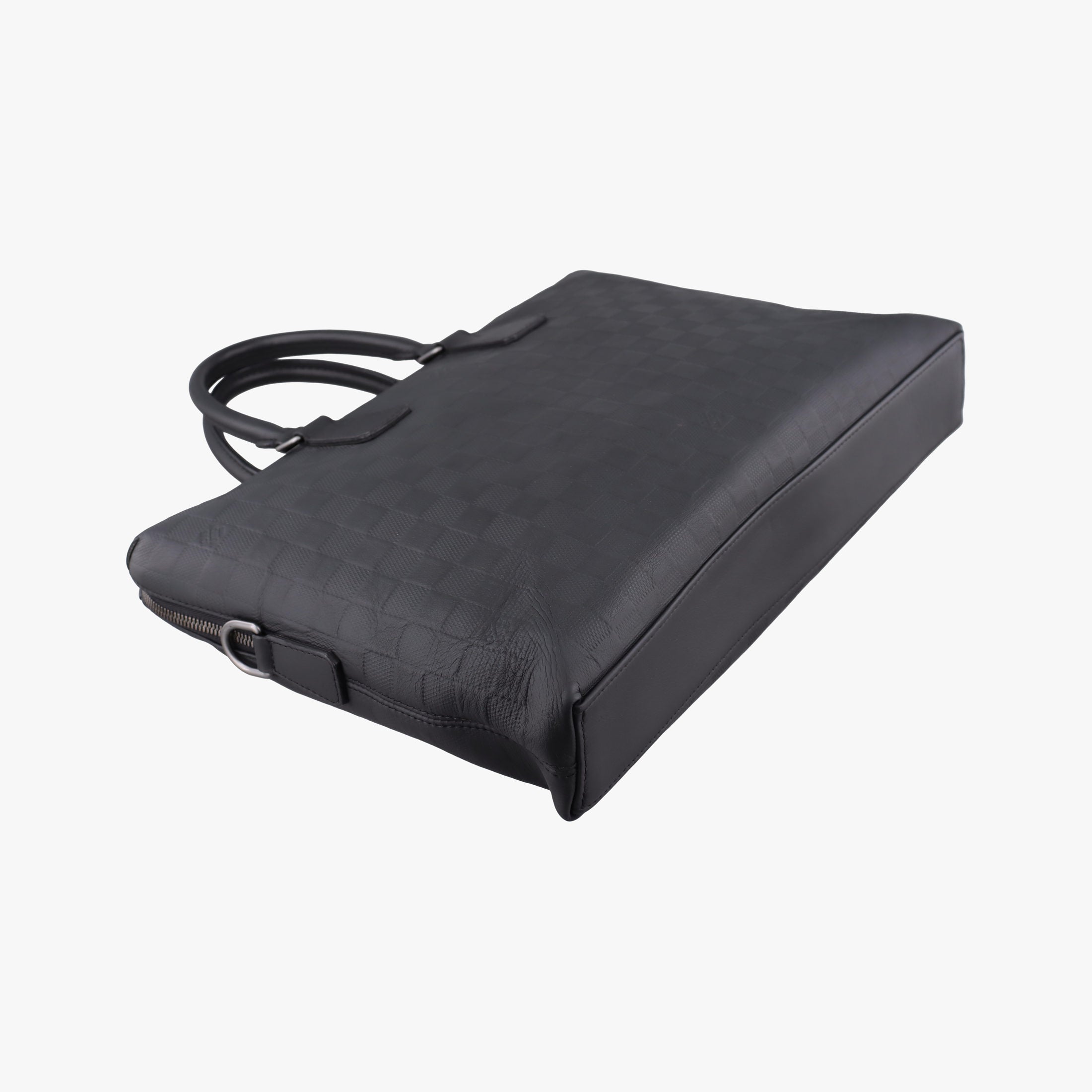 Pre-owned Louis Vuitton Porte Documents Jour Noir Damier Graphite N48224 handbag | stylenewstar