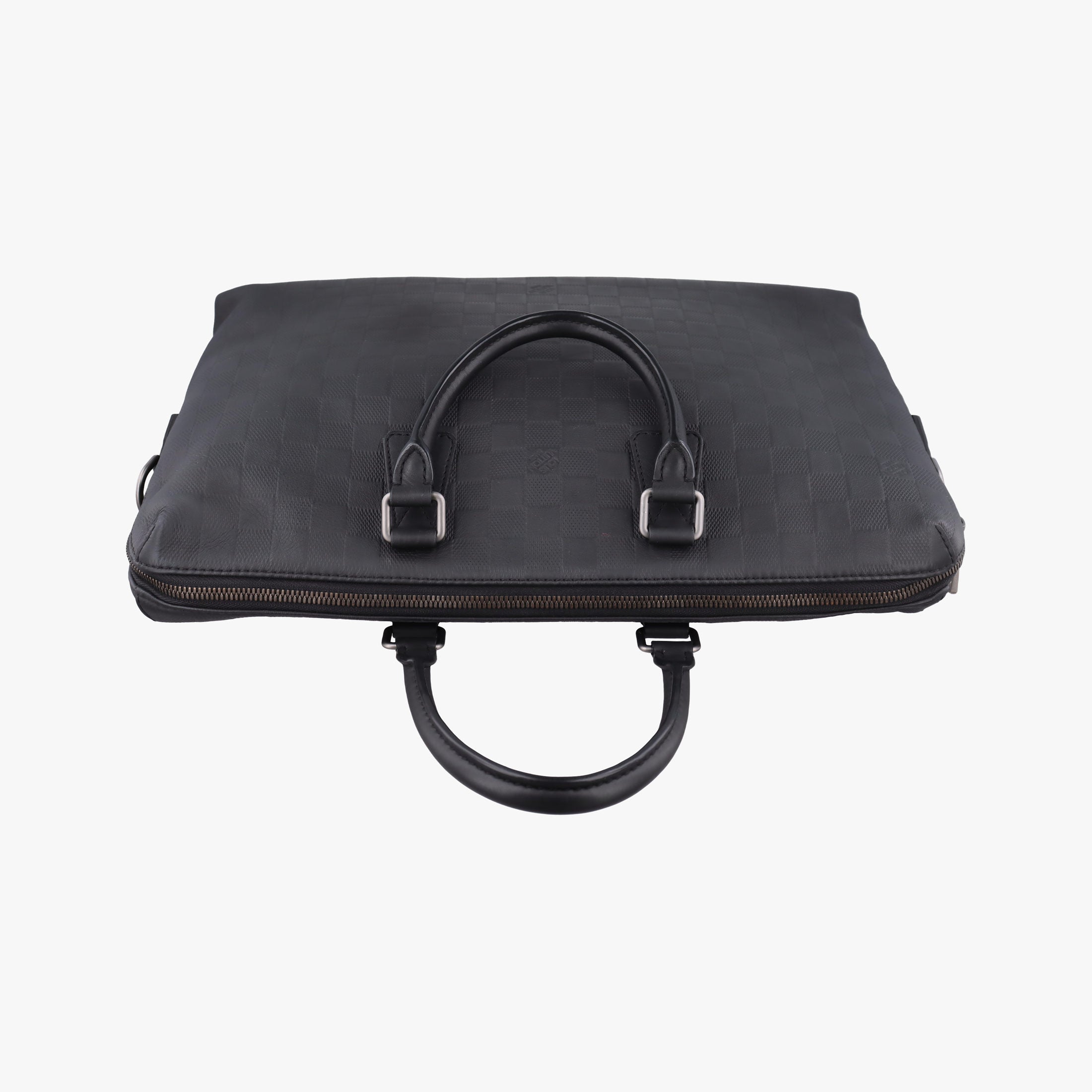 Pre-owned Louis Vuitton Porte Documents Jour Noir Damier Graphite N48224 handbag | stylenewstar
